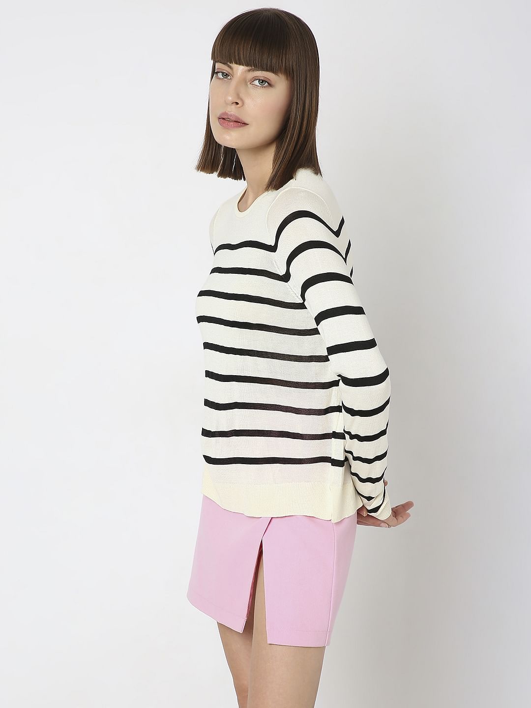 Off-White Striped Pullover