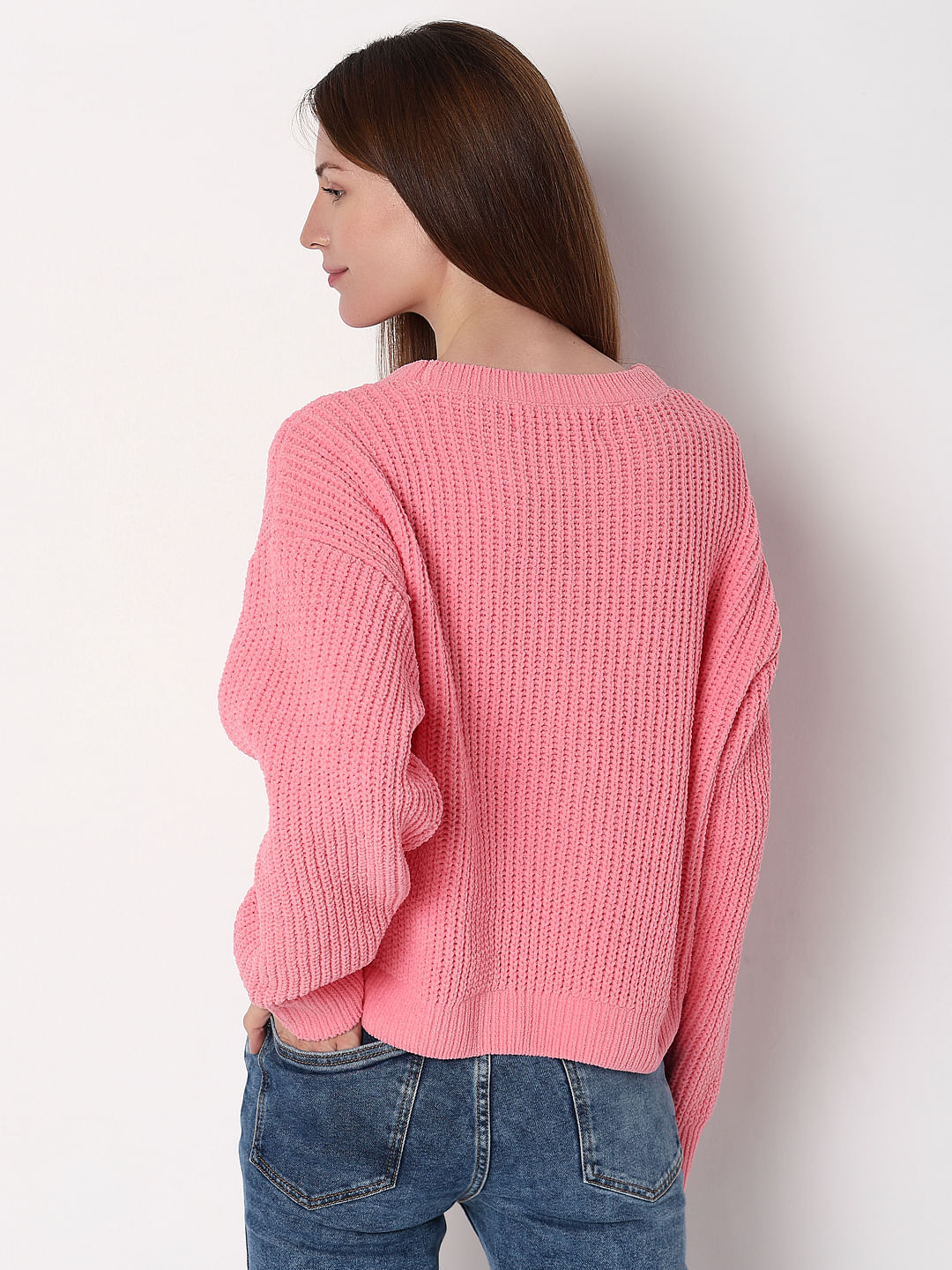 Light Pink Round Neck Pullover