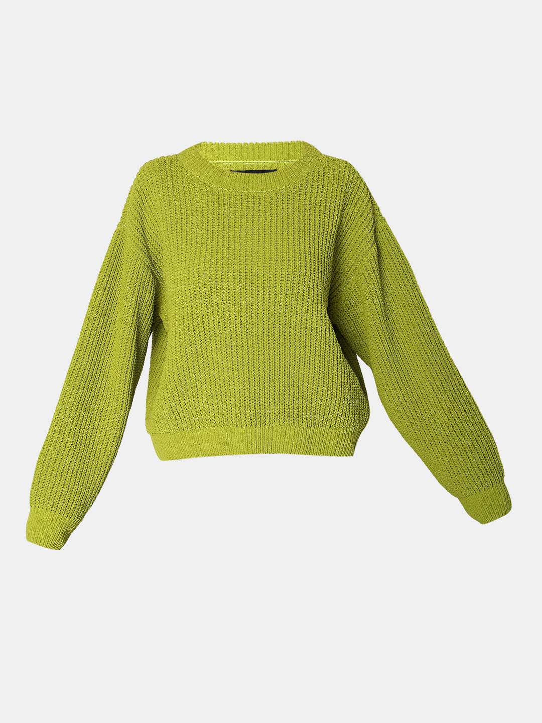 Green Round Neck Pullover
