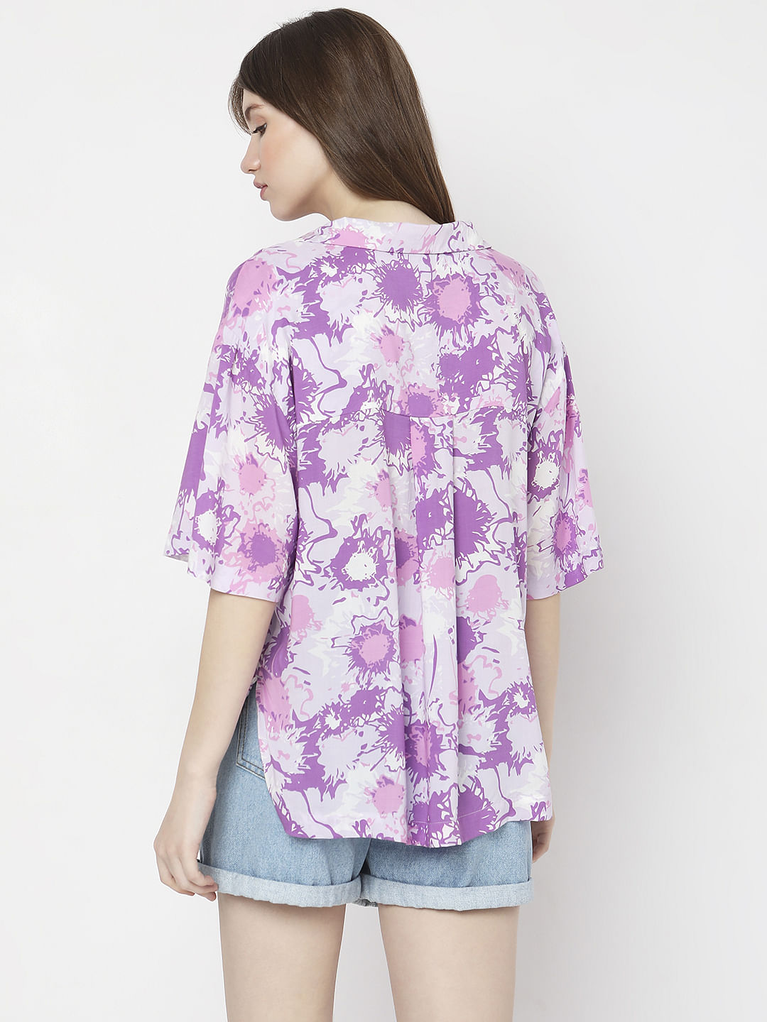 Purple Printed Shirt