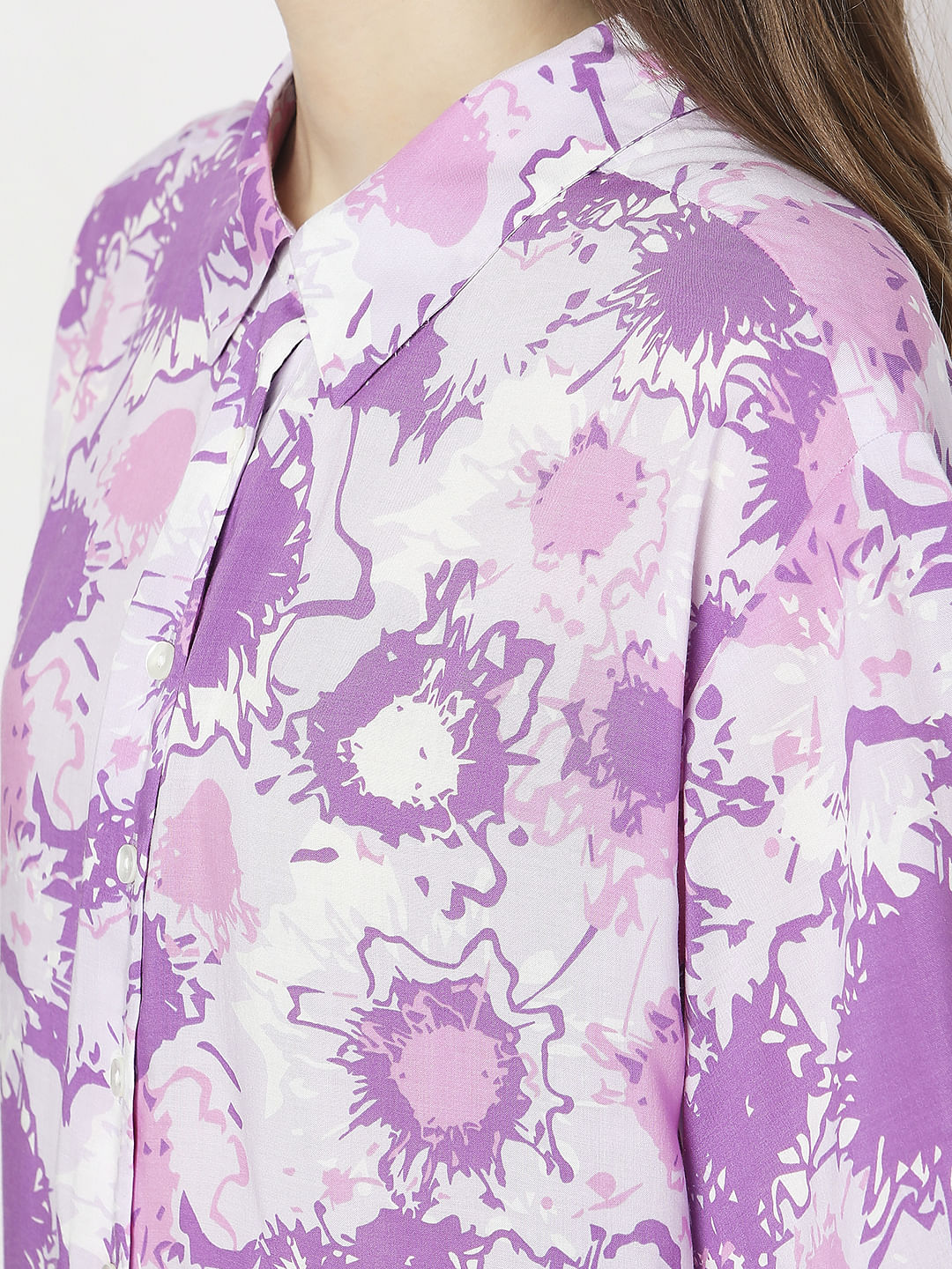 Purple Printed Shirt