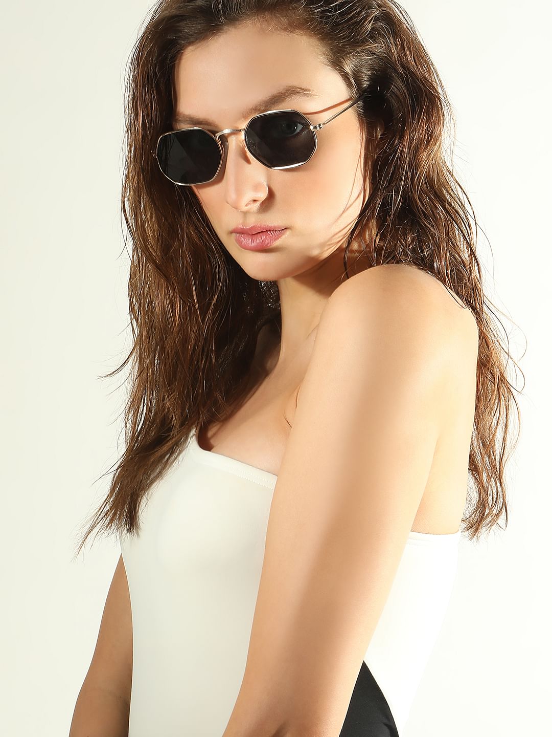 Golden Hexagon Sunglasses