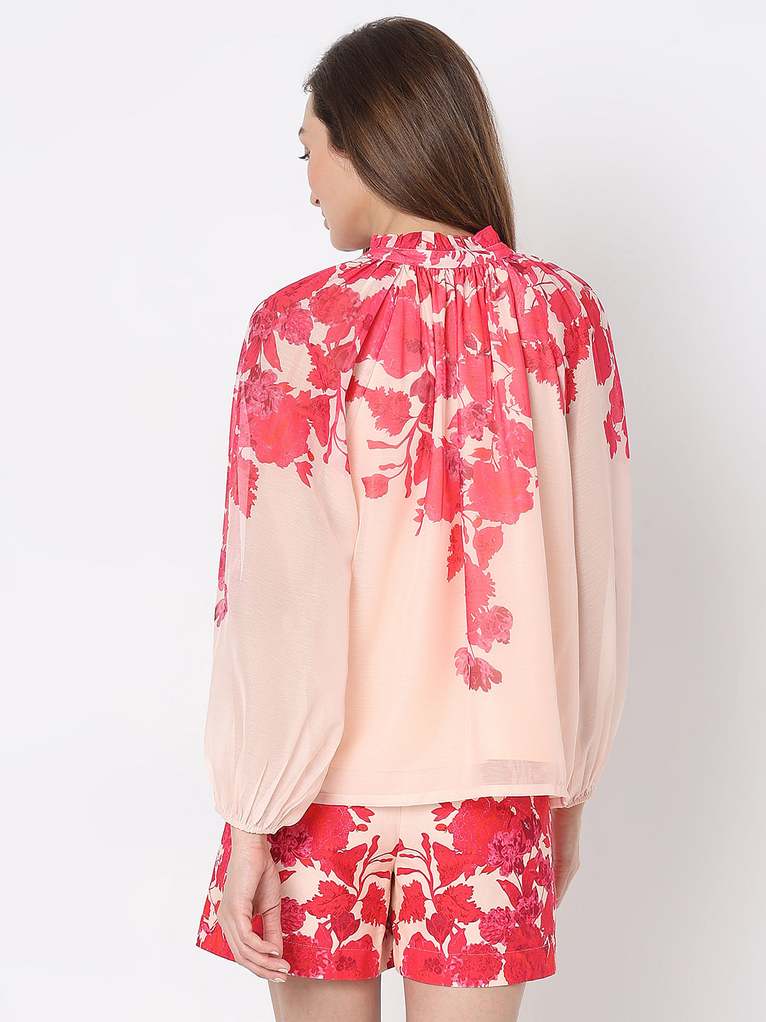 Pink Floral Co-Ord Set Top