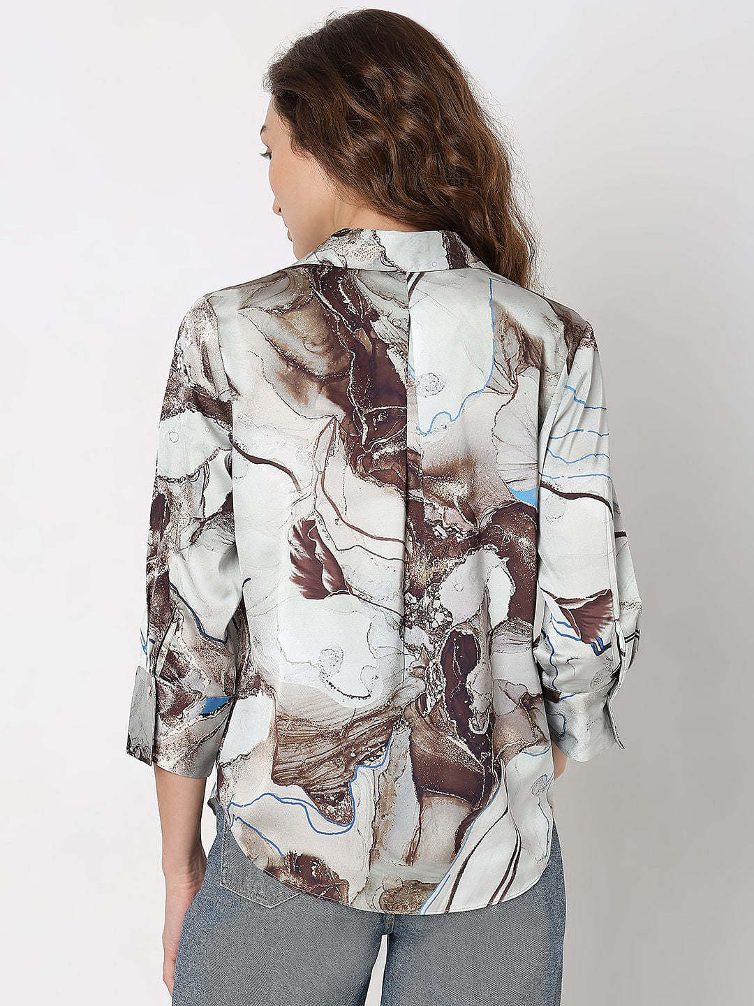 Grey Printed Shirt