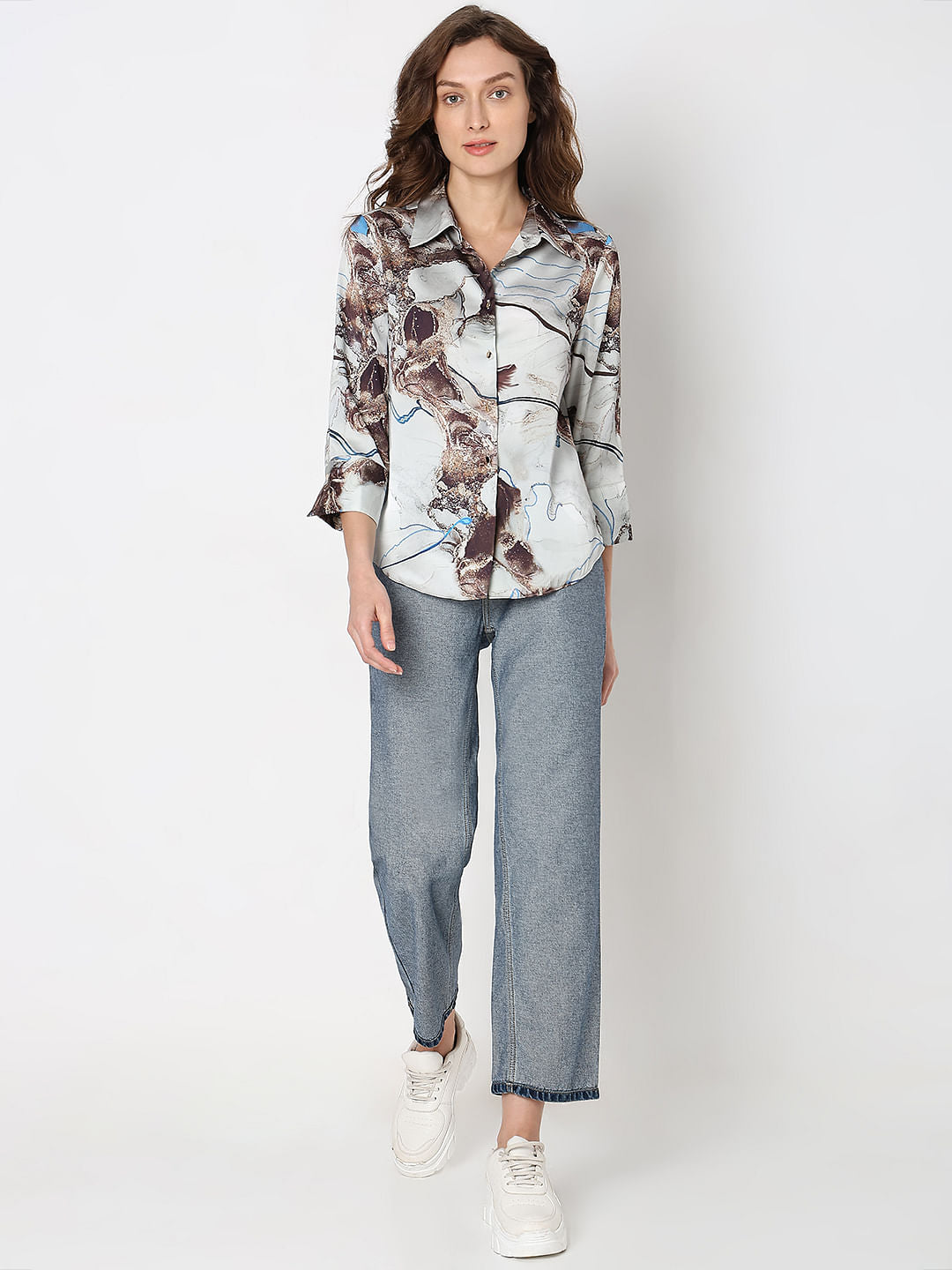 Grey Printed Shirt