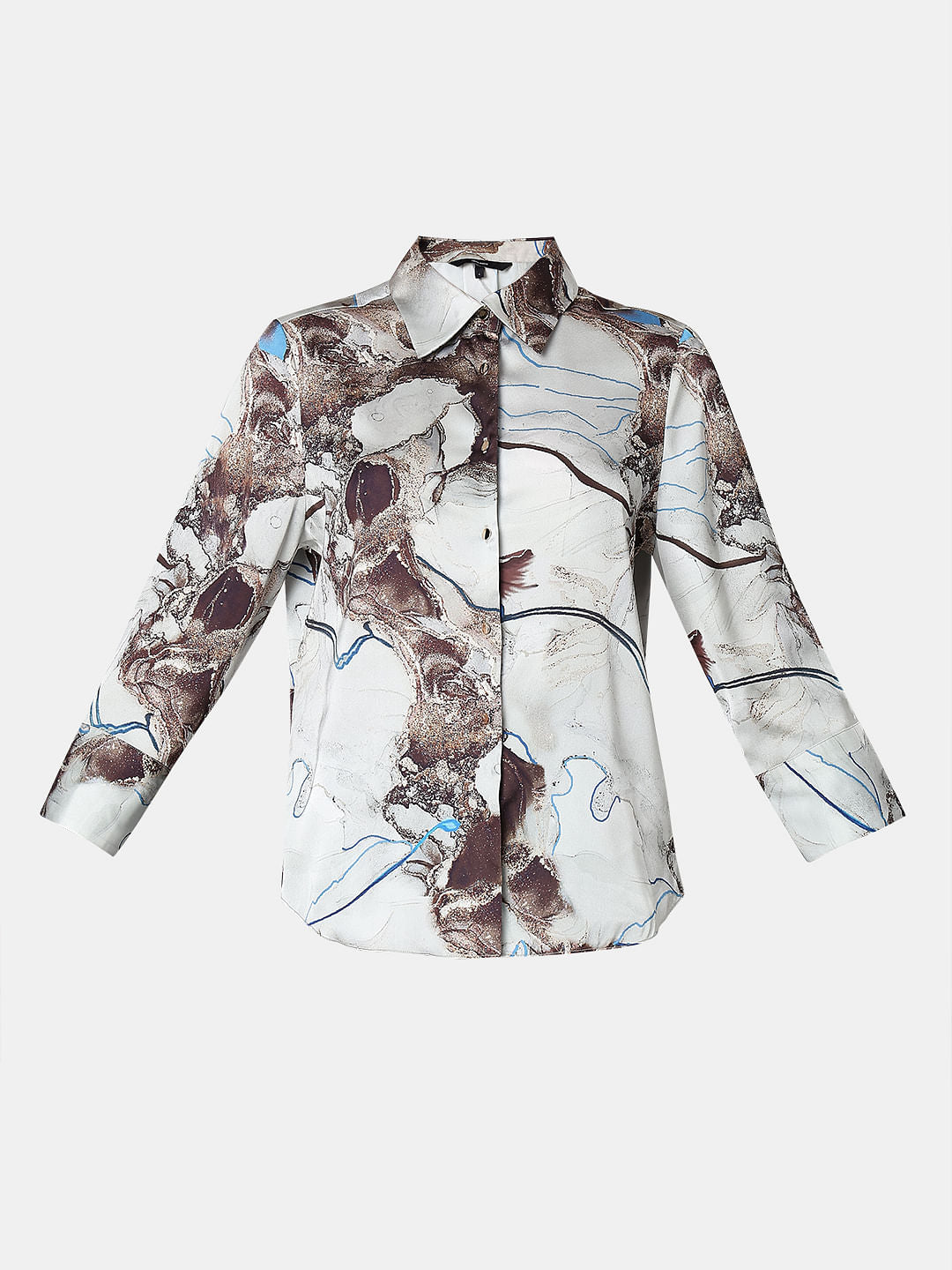 Grey Printed Shirt