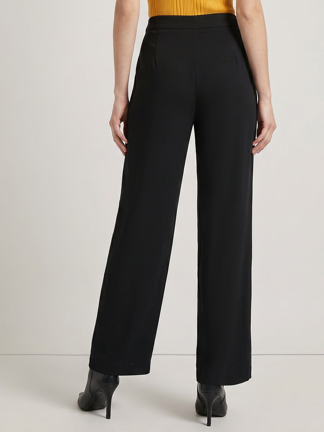 Black Straight Fit Pants