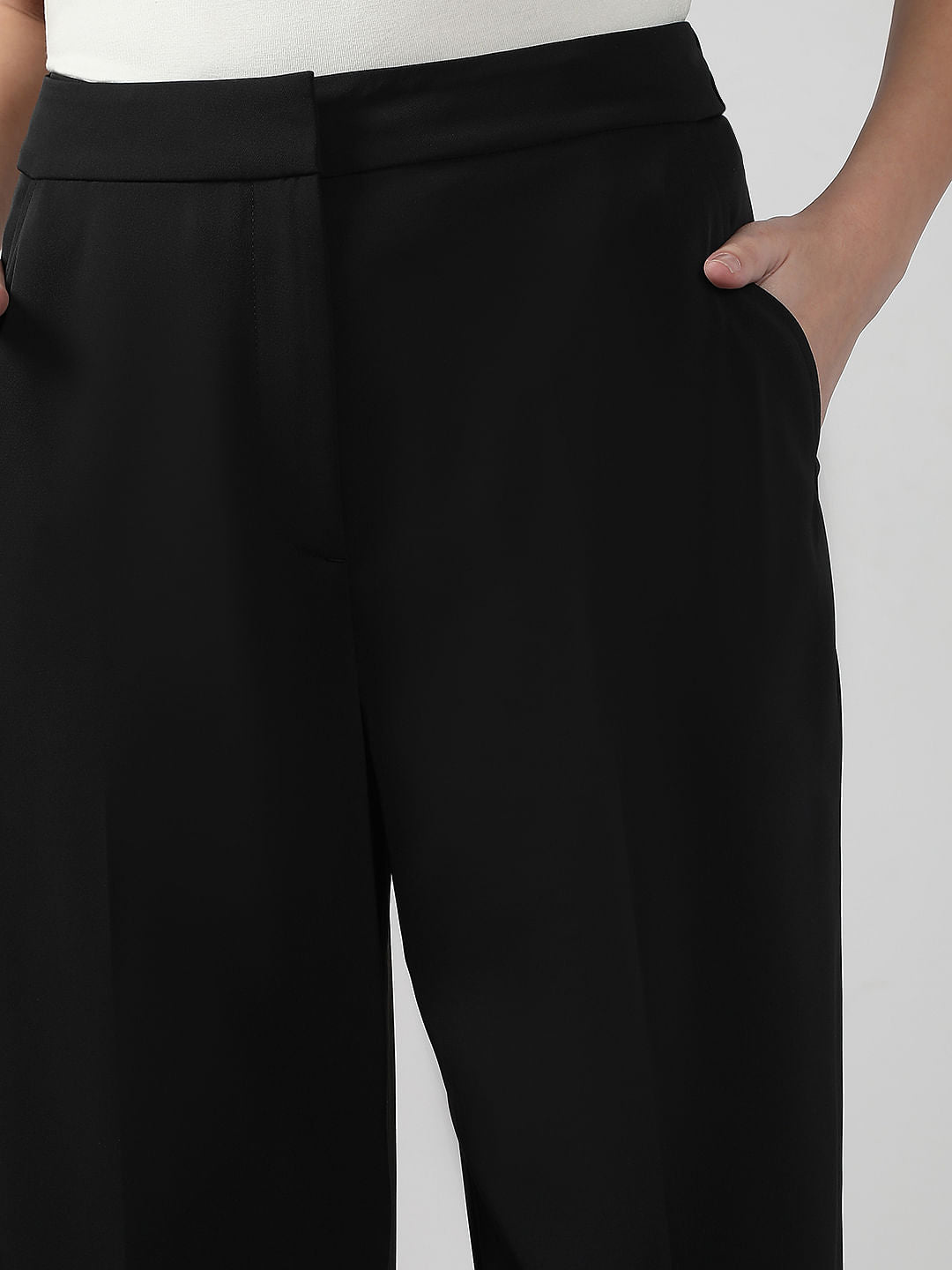 Black High Rise Flared Pants