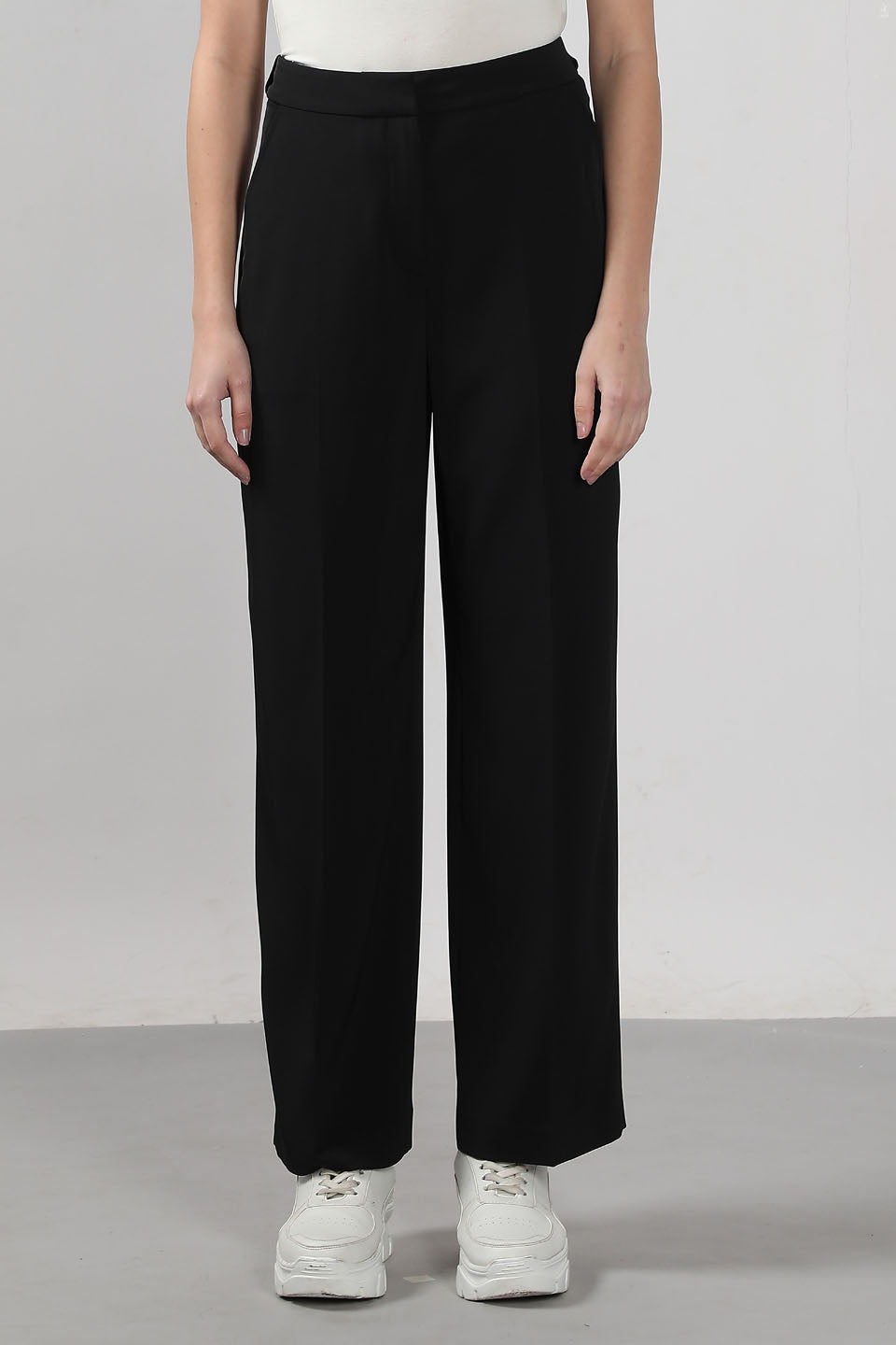 Black High Rise Flared Pants
