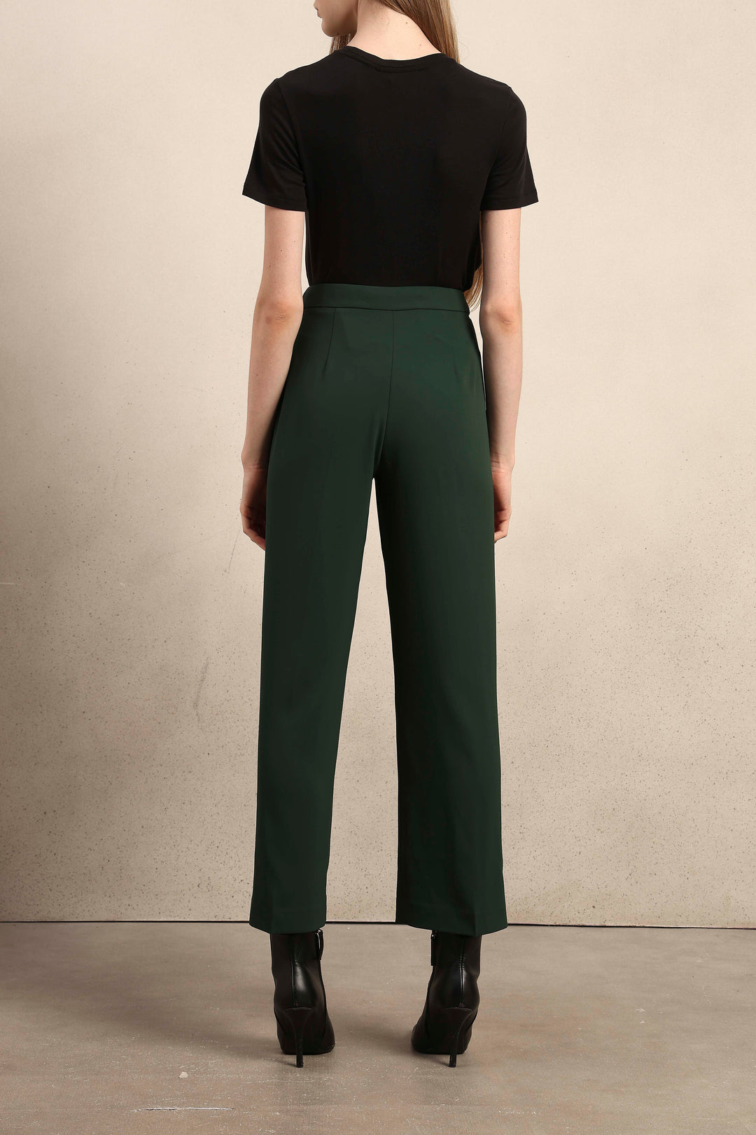 High Rise Wide Leg Pants - Green