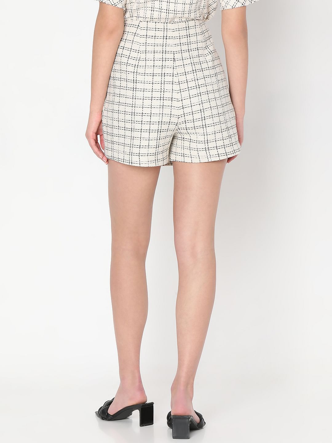 Off-White Check Co-Ord Set Shorts