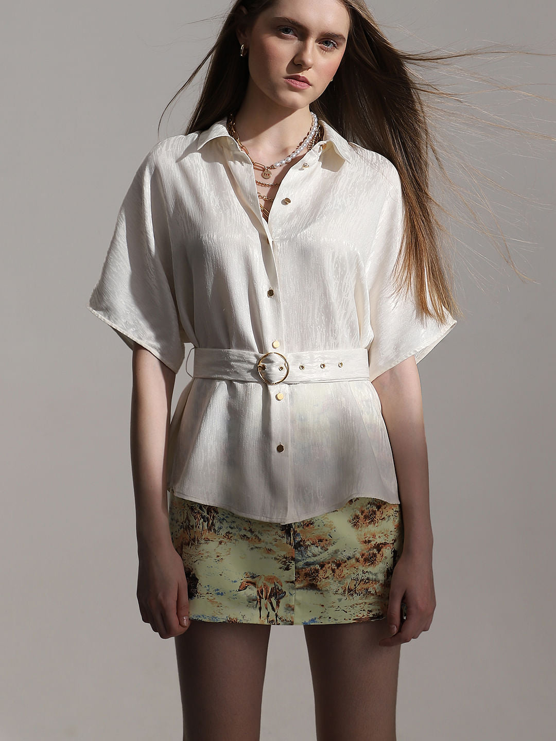 Off-White Textured Shirt