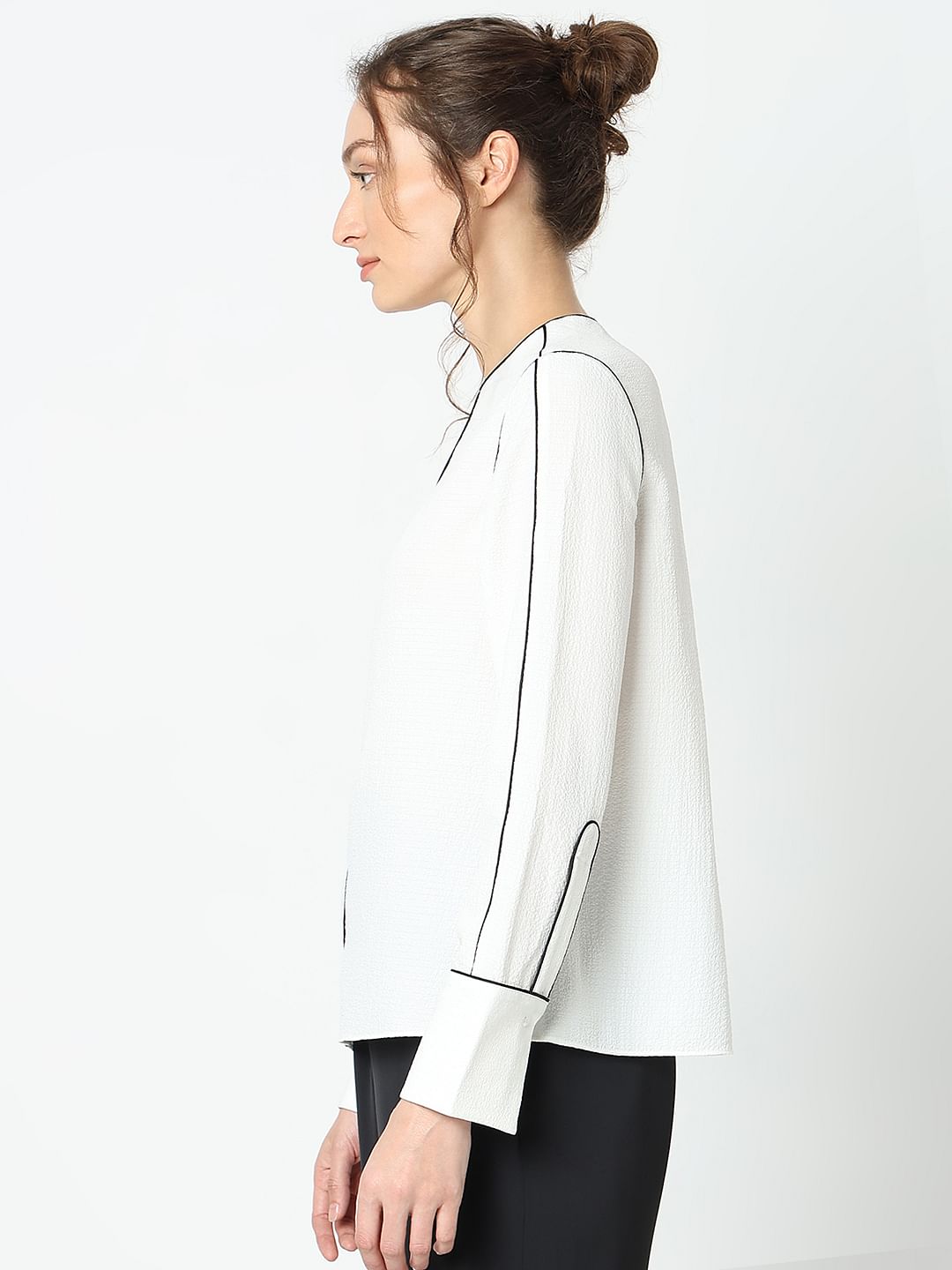 White Full Sleeves Top