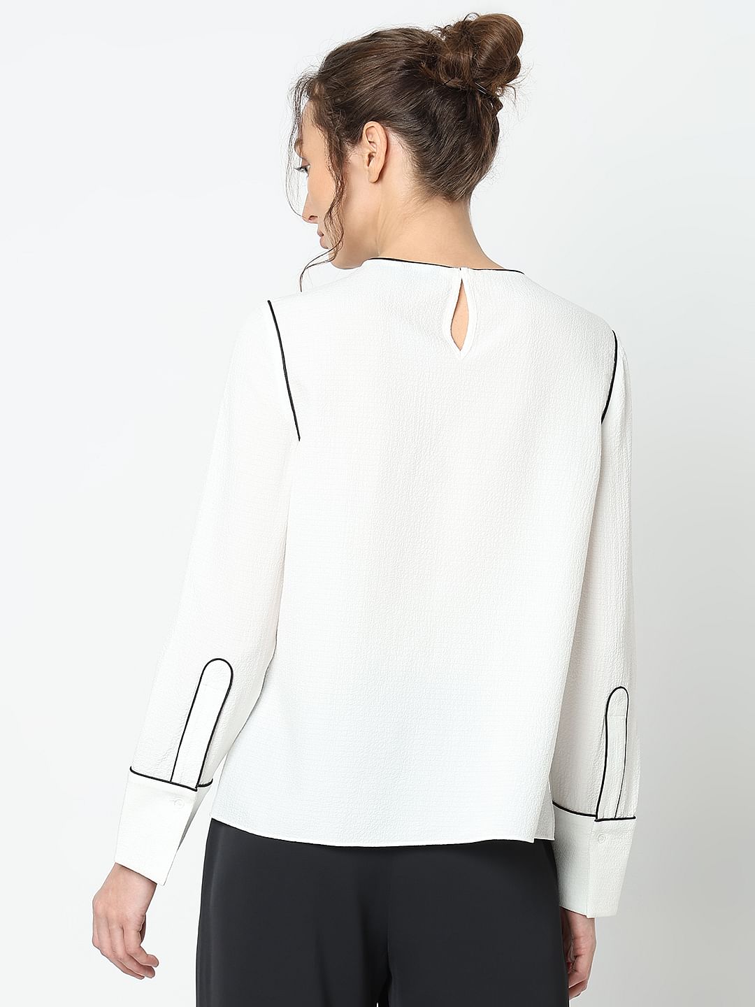 White Full Sleeves Top