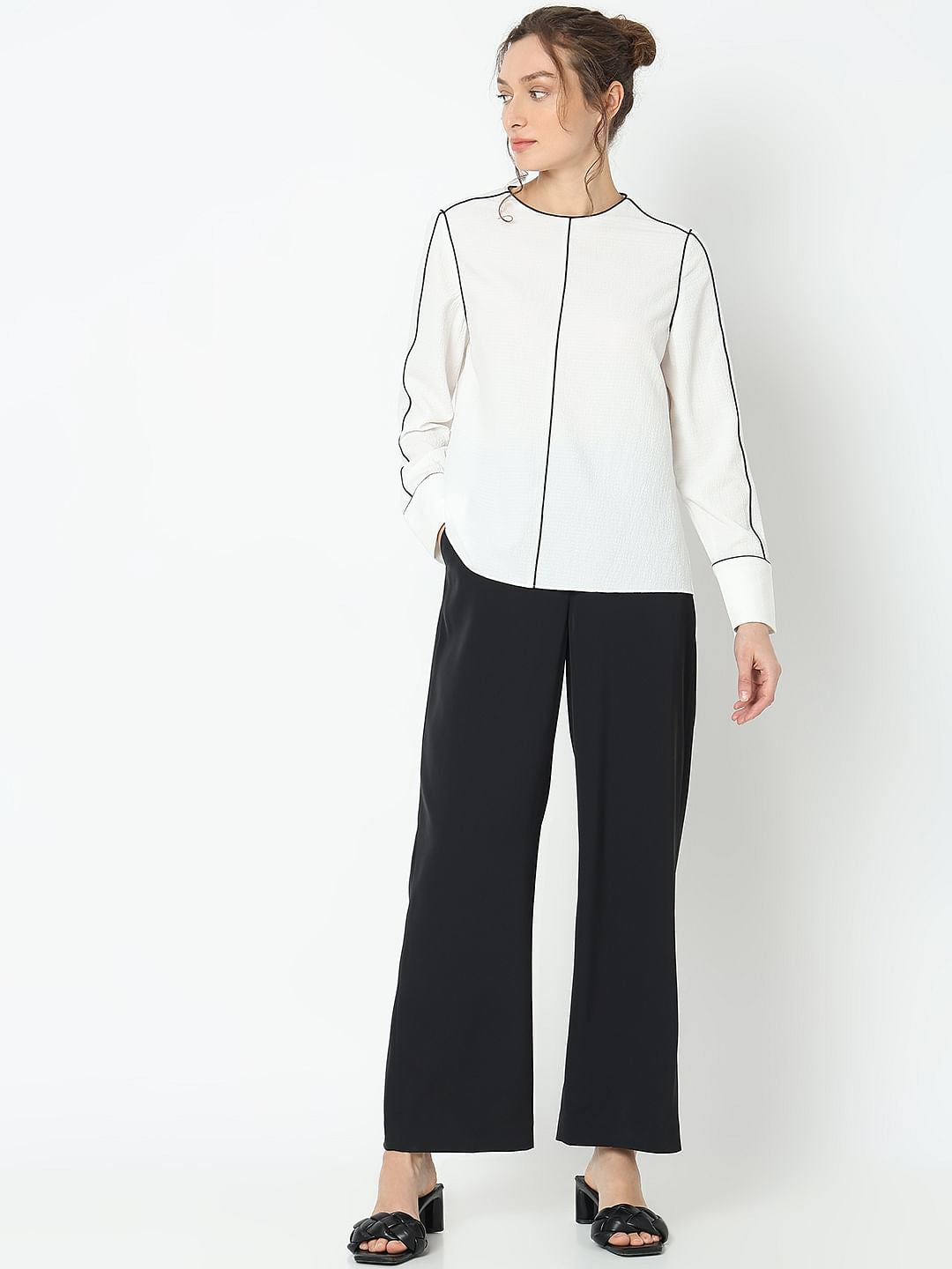 White Full Sleeves Top