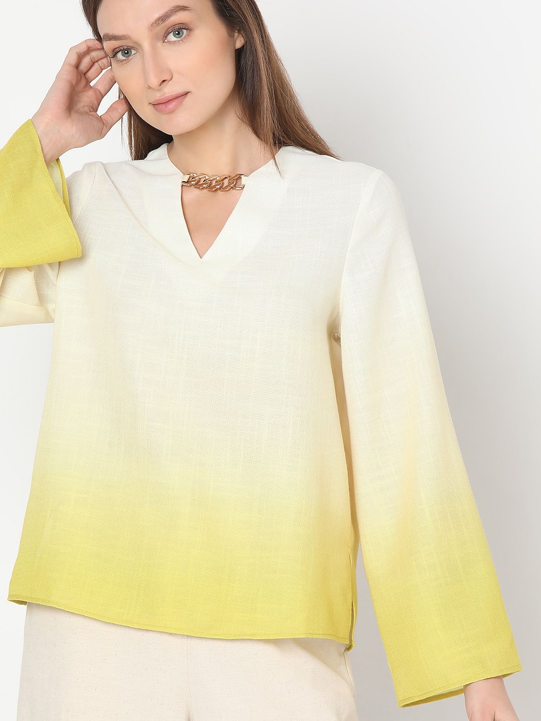 Yellow Ombre Top