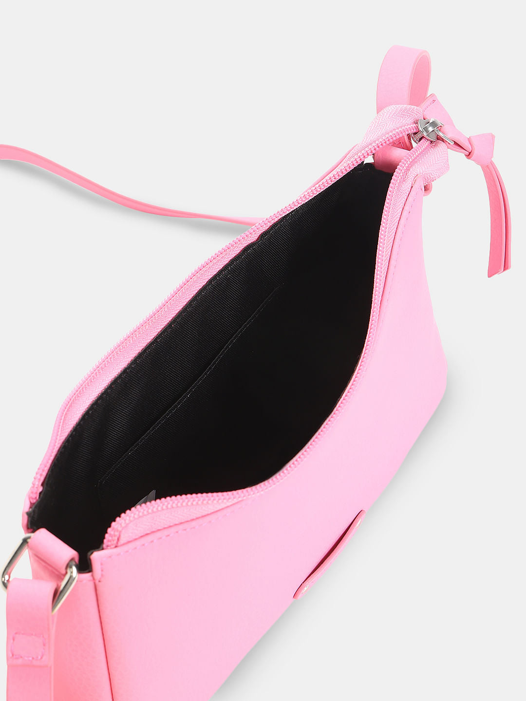 Pink Textured Sling Bag