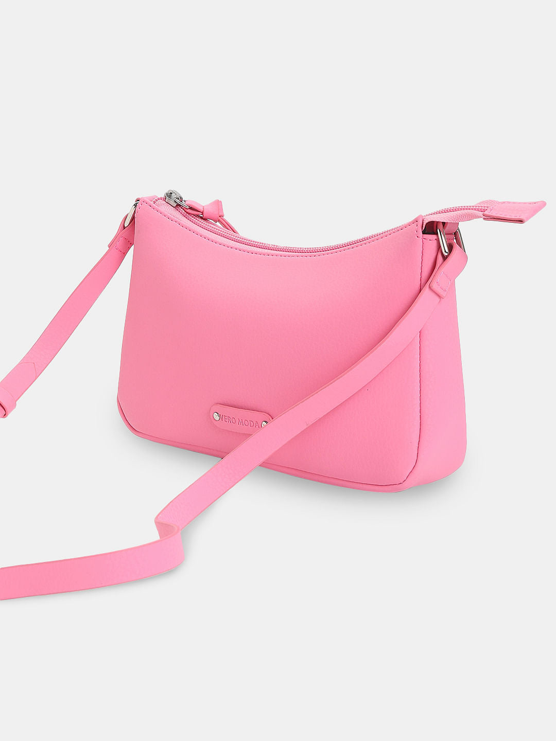Pink Textured Sling Bag