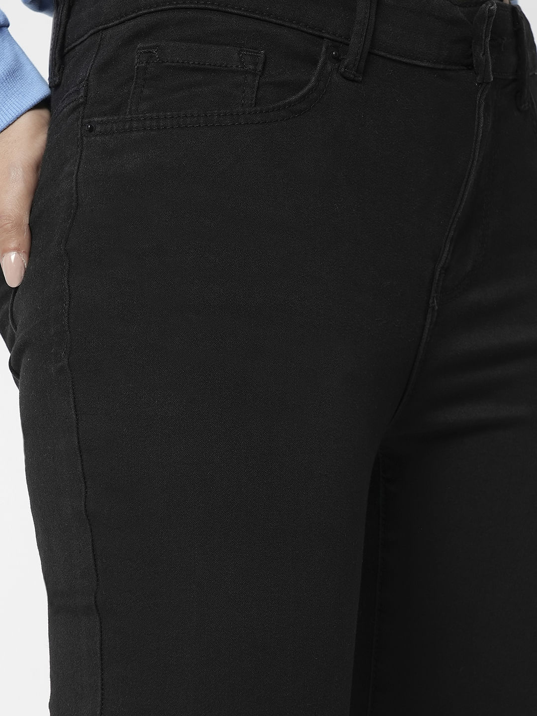 I.Scenery By Vero Moda Black Mid Rise Bootcut Jeans