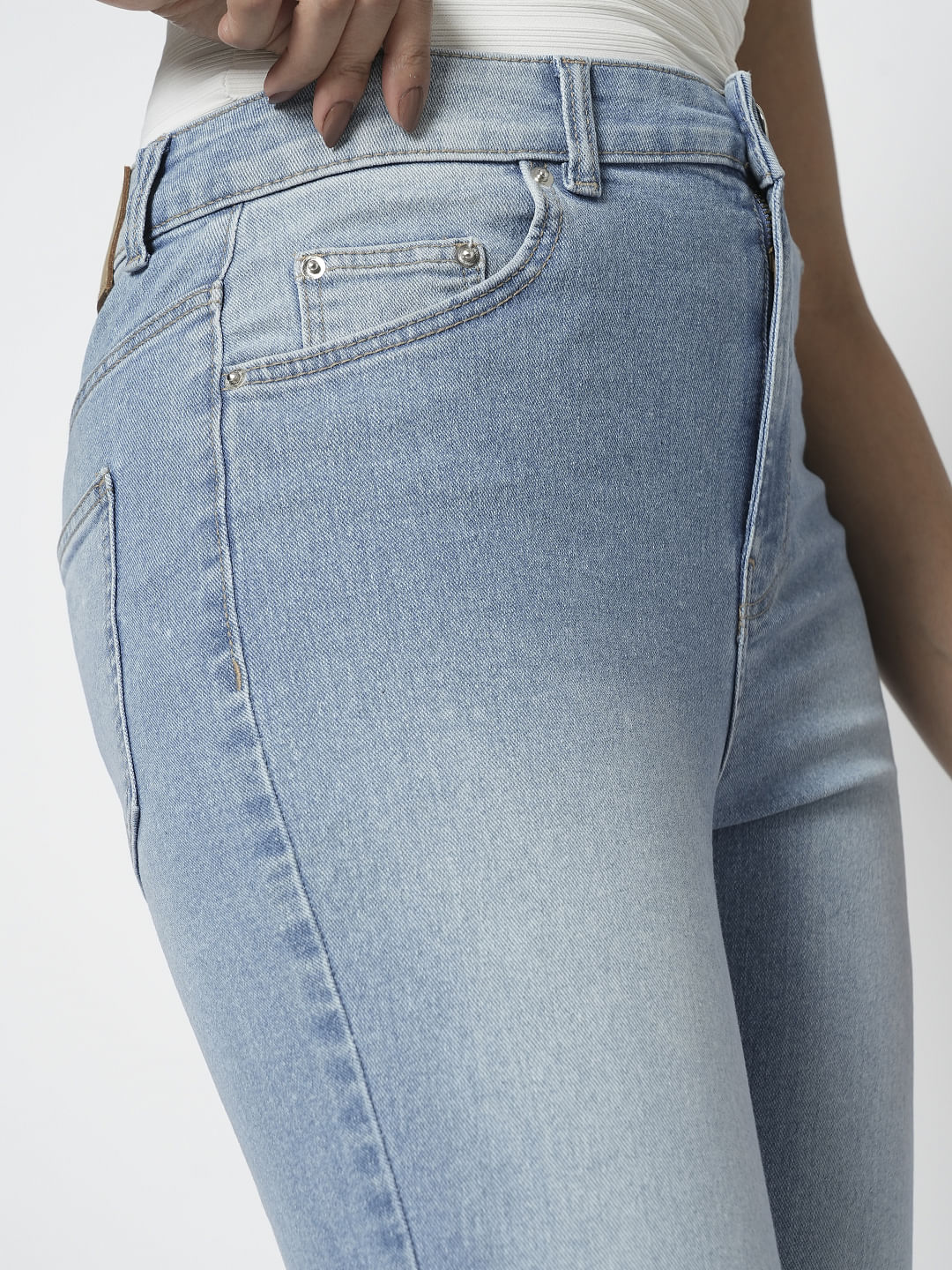 I.Scenery By Vero Moda Light Blue High Rise Petra Bootcut Jeans