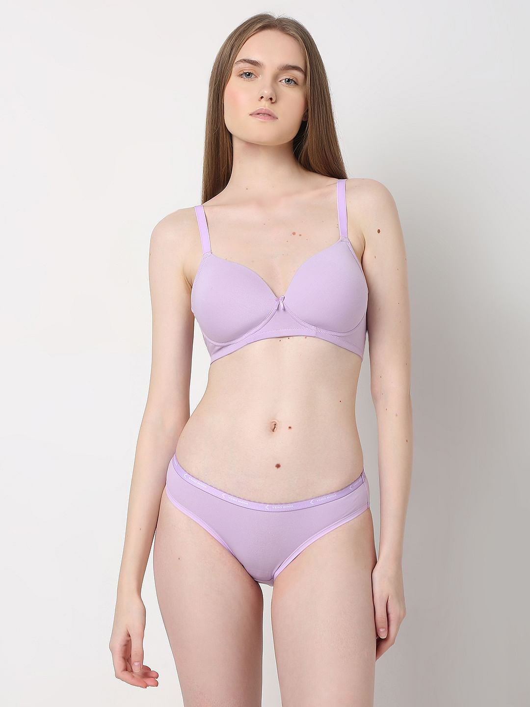 Intimates Purple Full Coverage Padded Non-Wired Bra