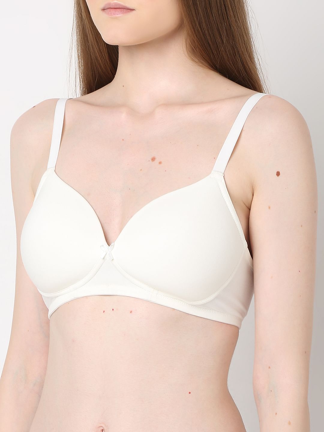 Intimates White Full Coverage Padded Non-Wired Bra