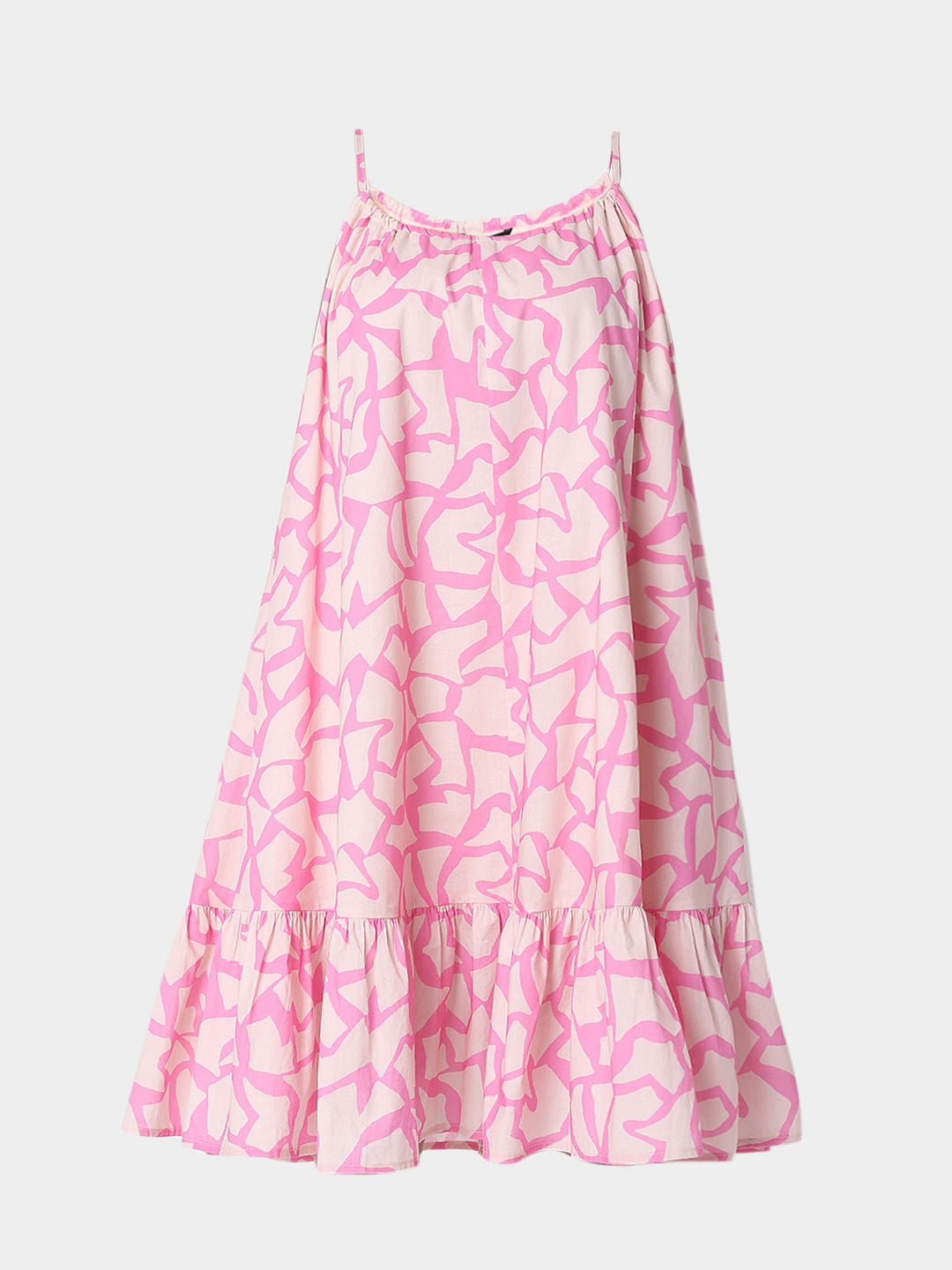 Pink Strappy Shift Drees