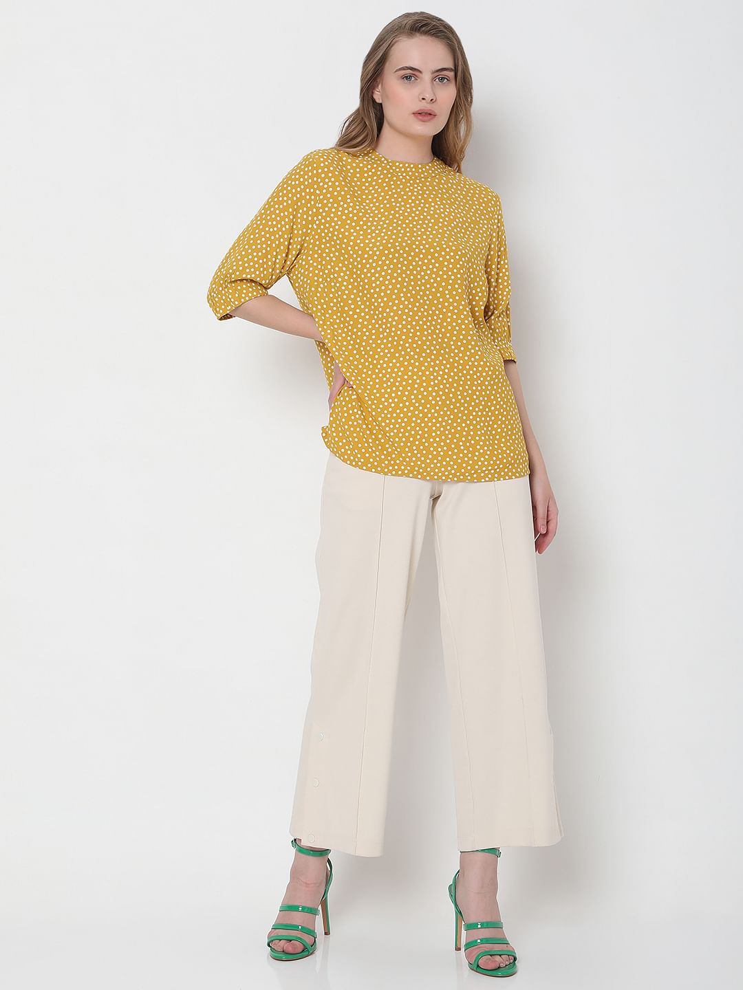 Yellow Polka Dot Top