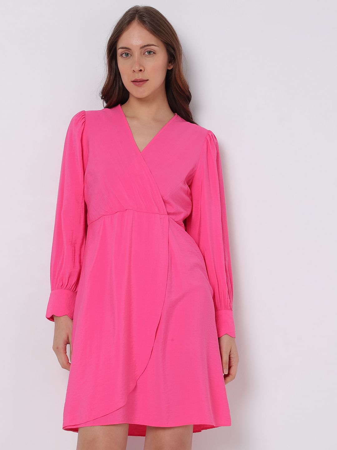 Pink Wrap Dress