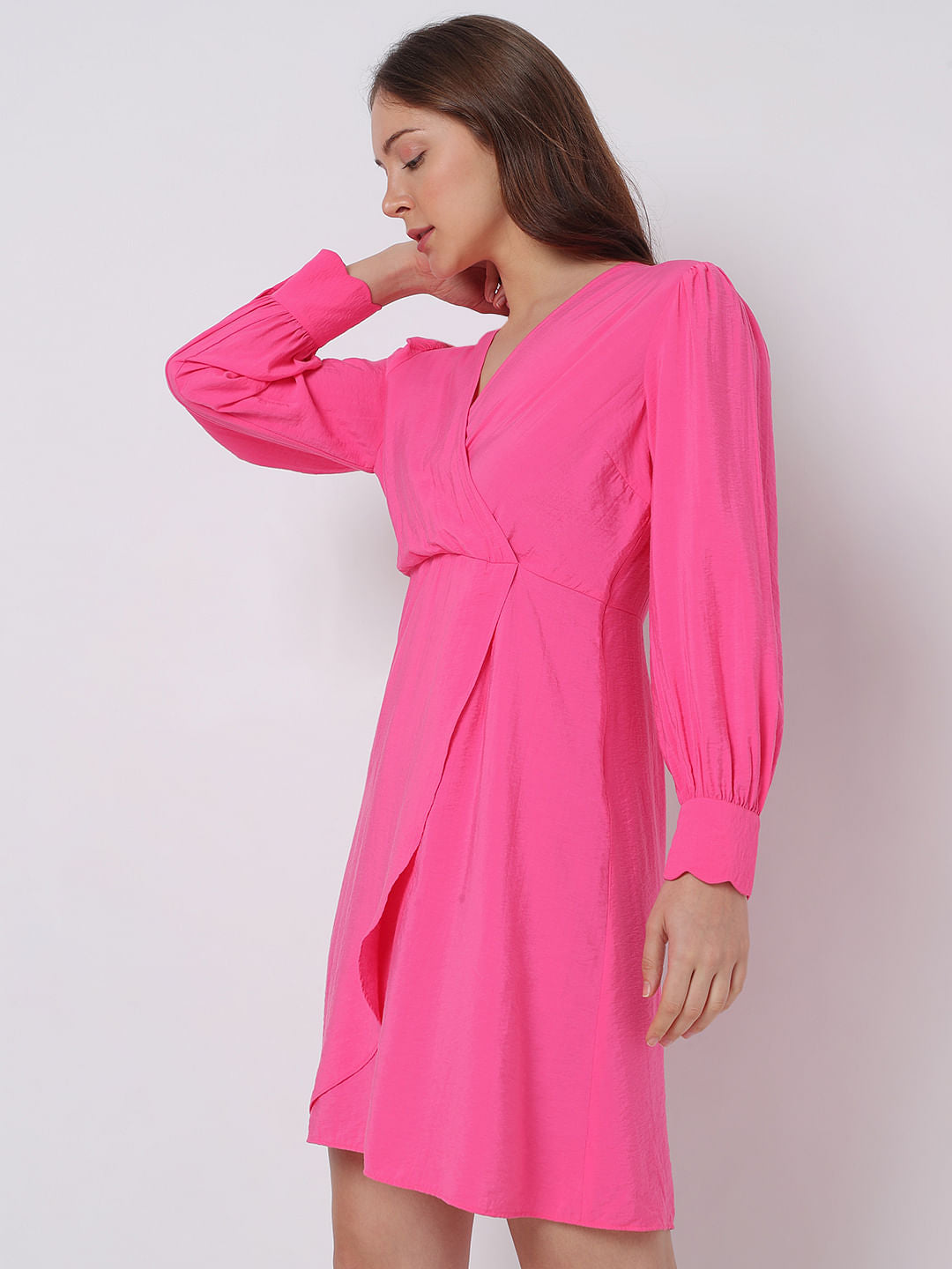 Pink Wrap Dress