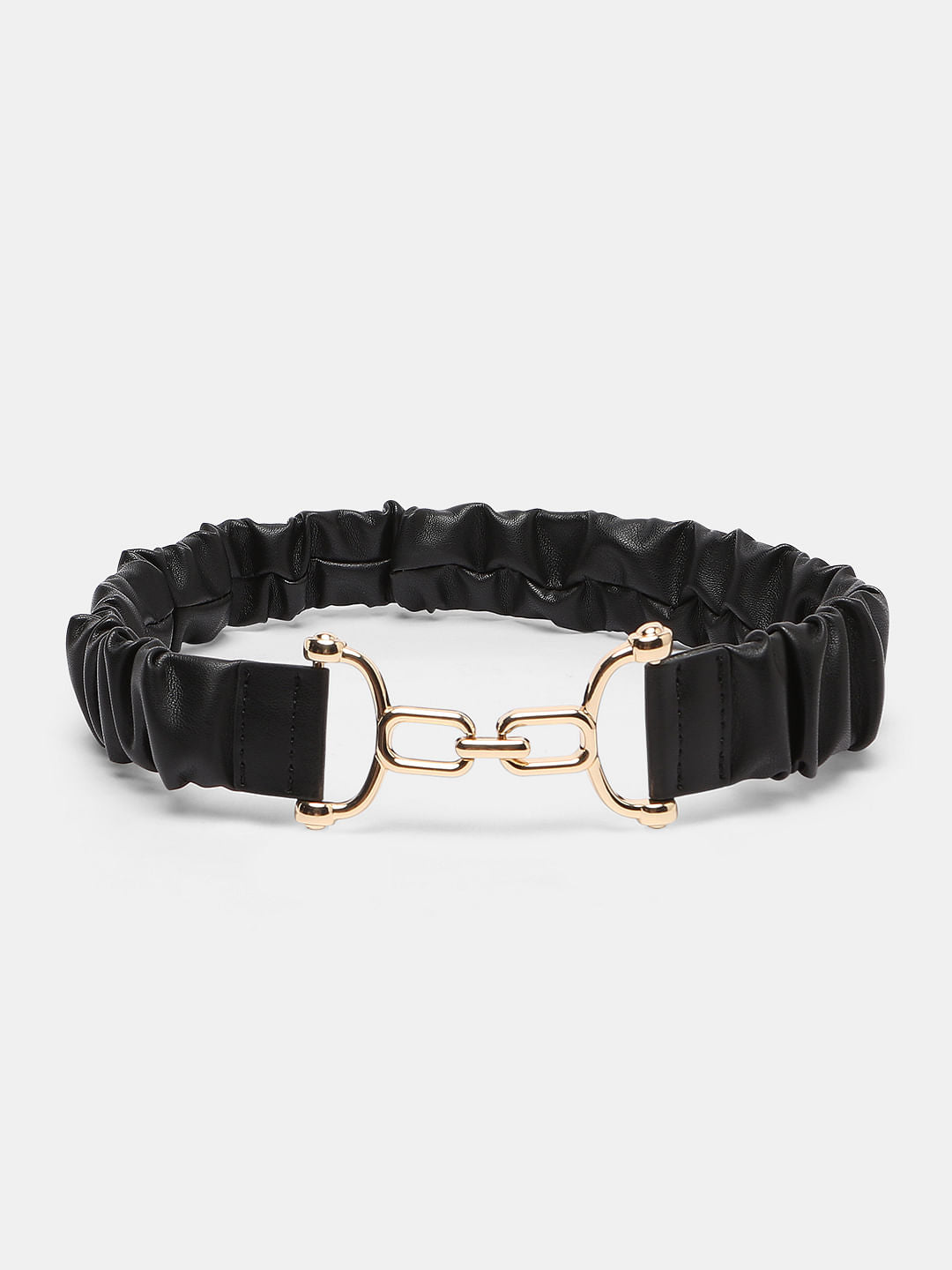 Black Wrinkle Waist Belt