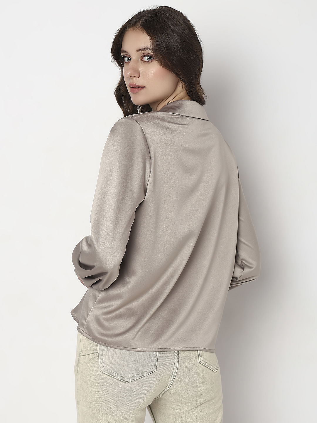 Champagne Satin Shirt