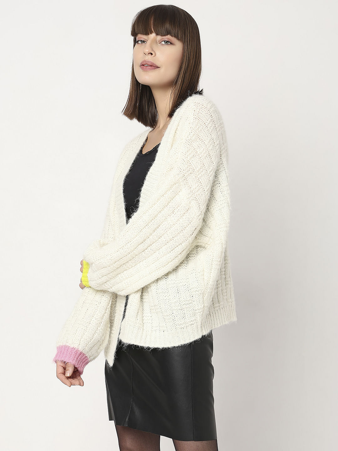 Off-White Front Open Cardigan