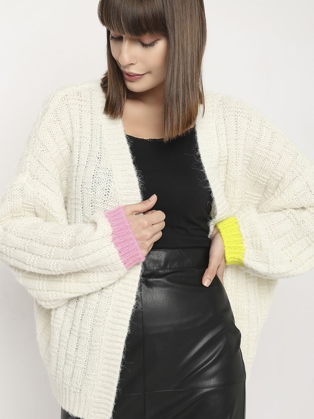 Off-White Front Open Cardigan