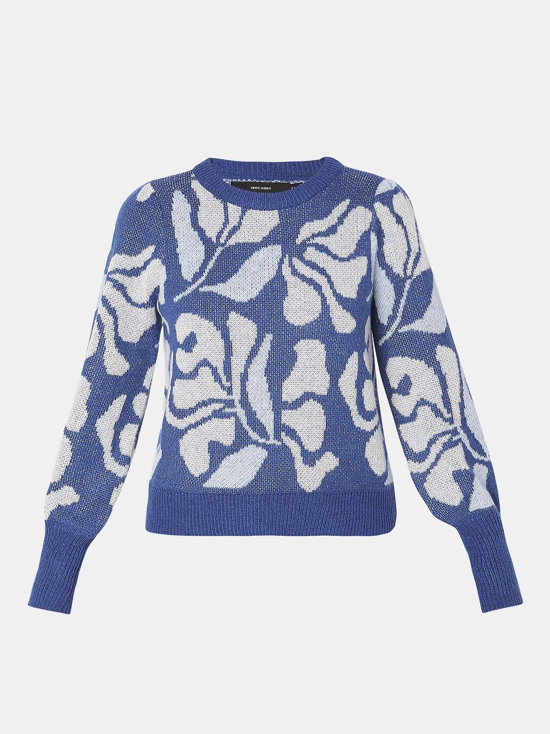 Blue Printed Pullover