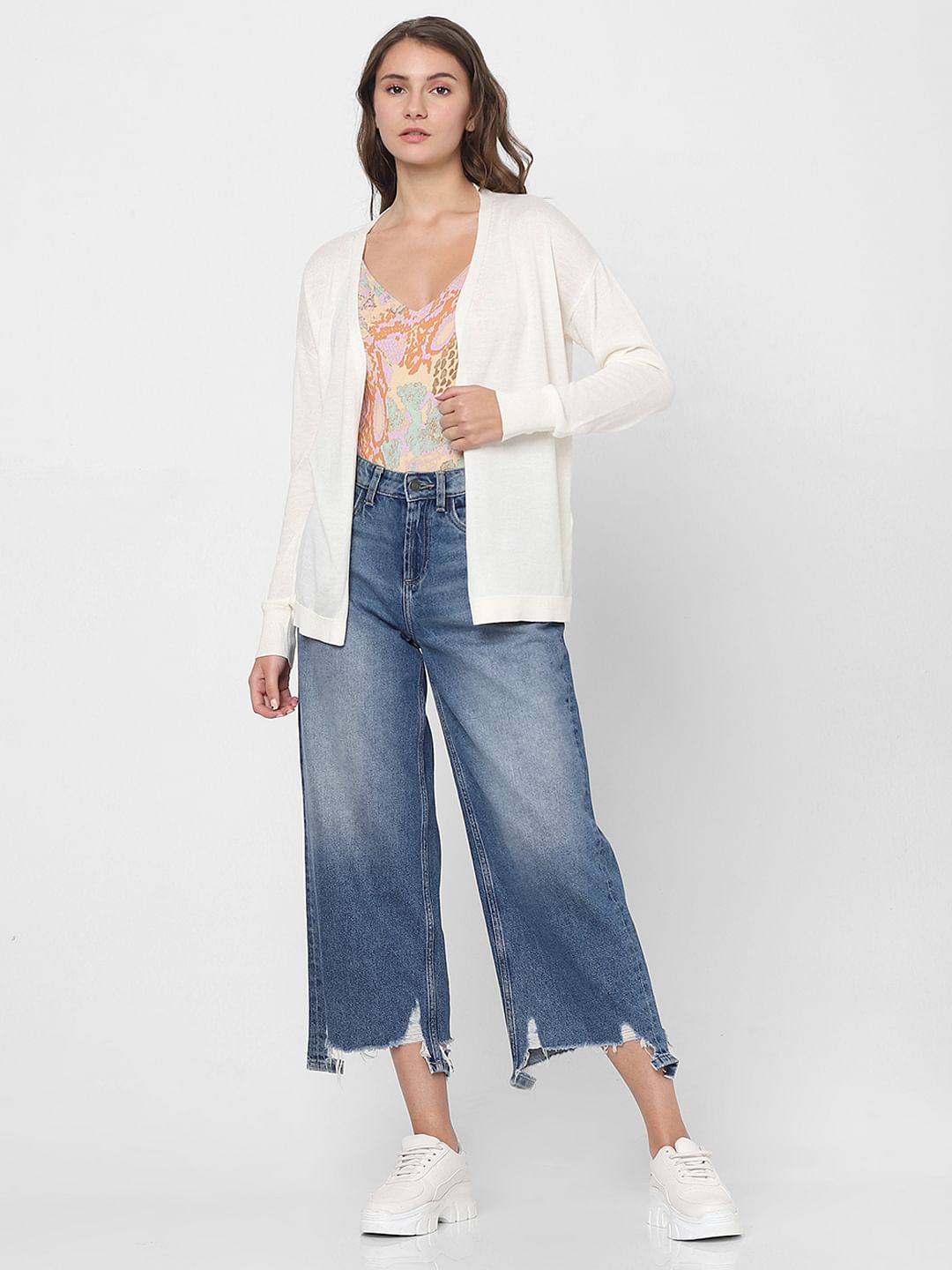 Off-White Front Open Cardigan