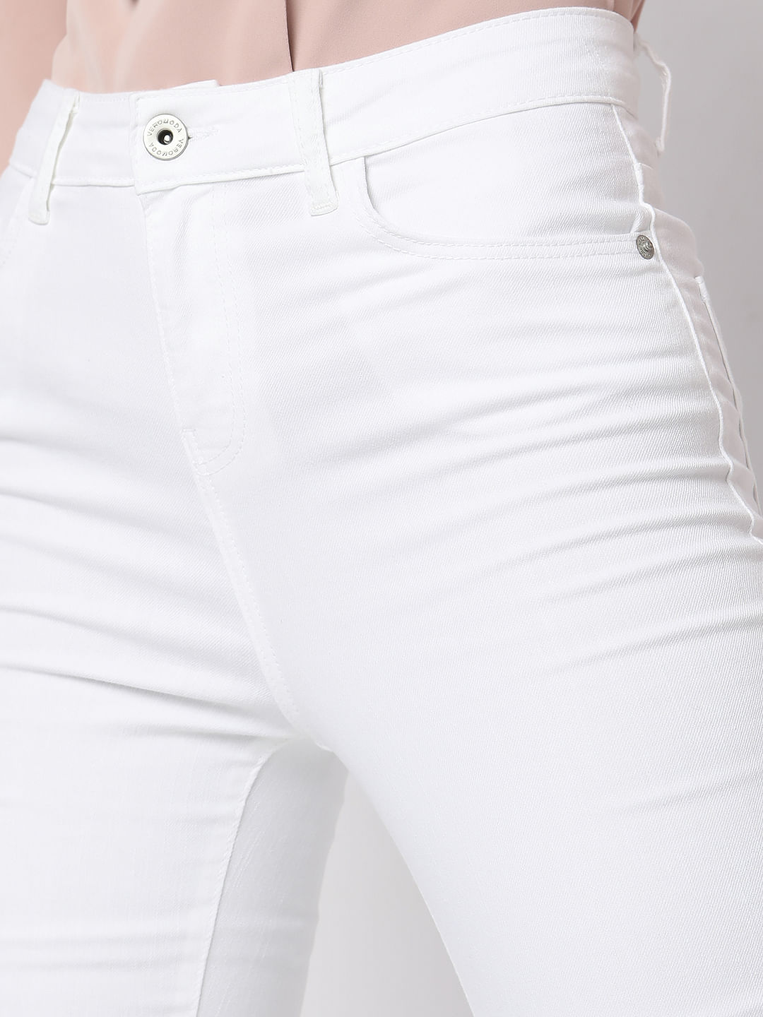 White High Rise Petra Bootcut Jeans