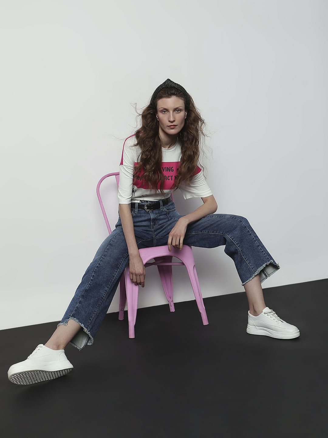 Blue High Rise Jade Straight Fit Jeans