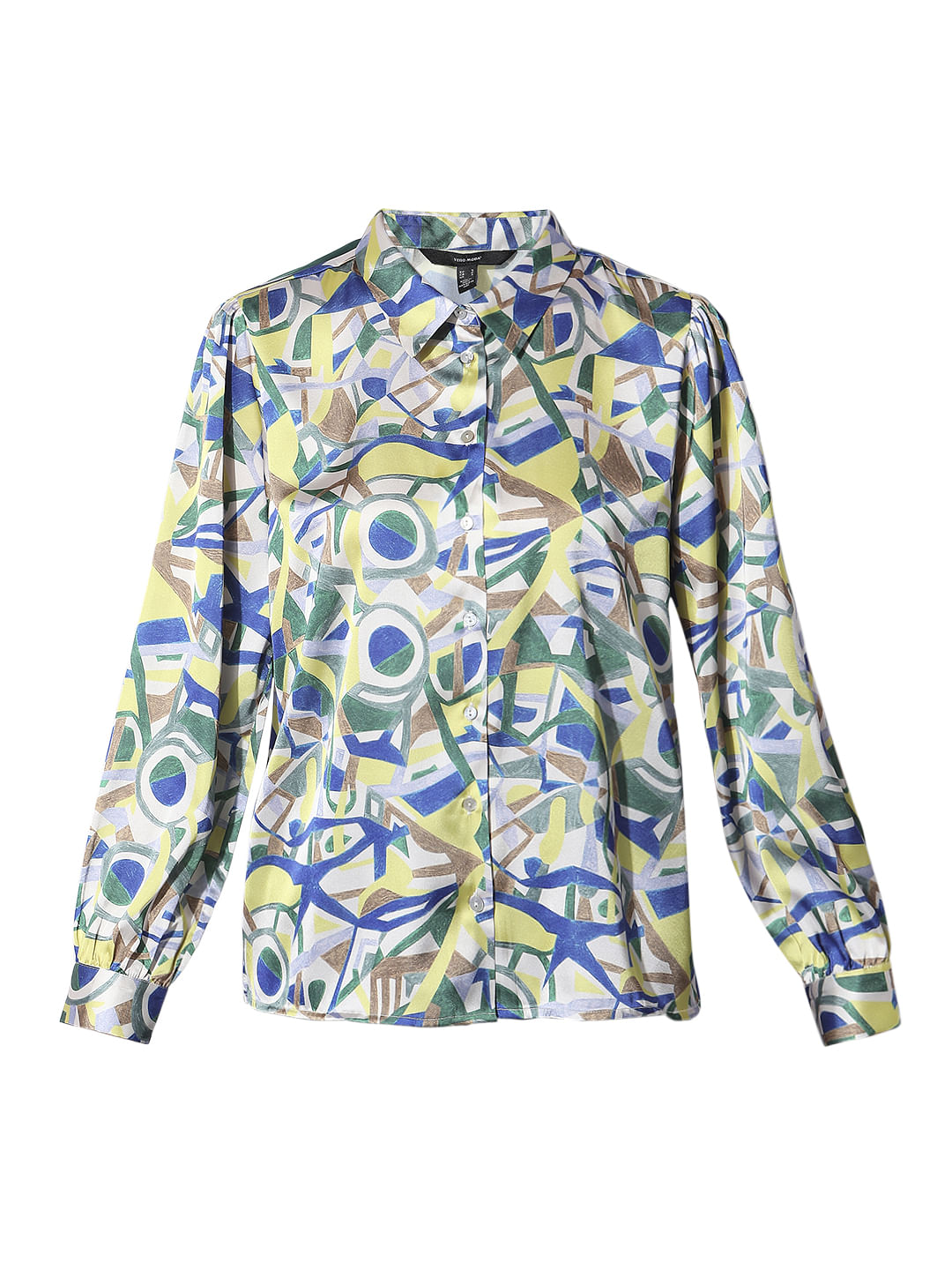 Brown Colourblocked Shirt