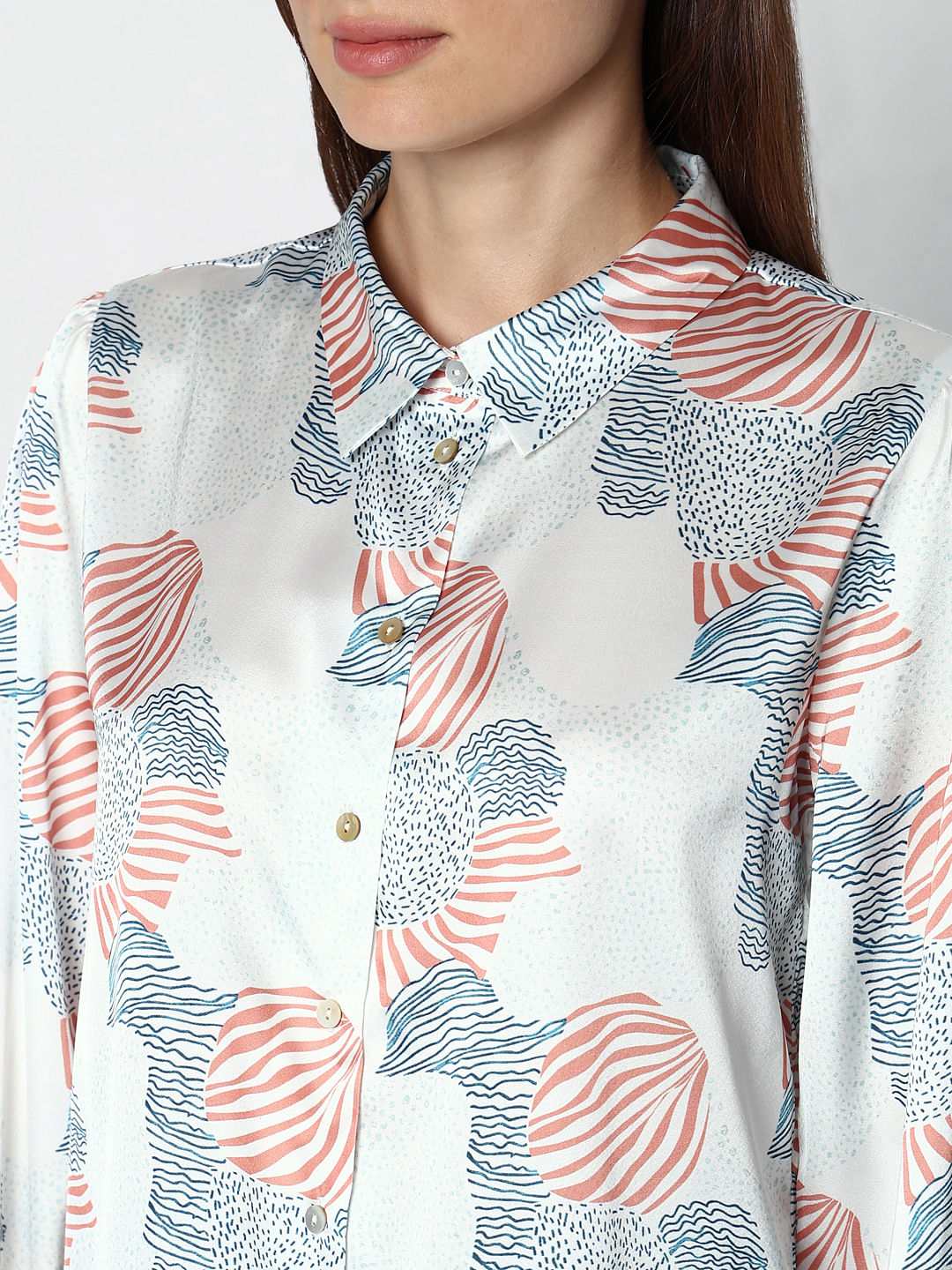 White Printed Shirt