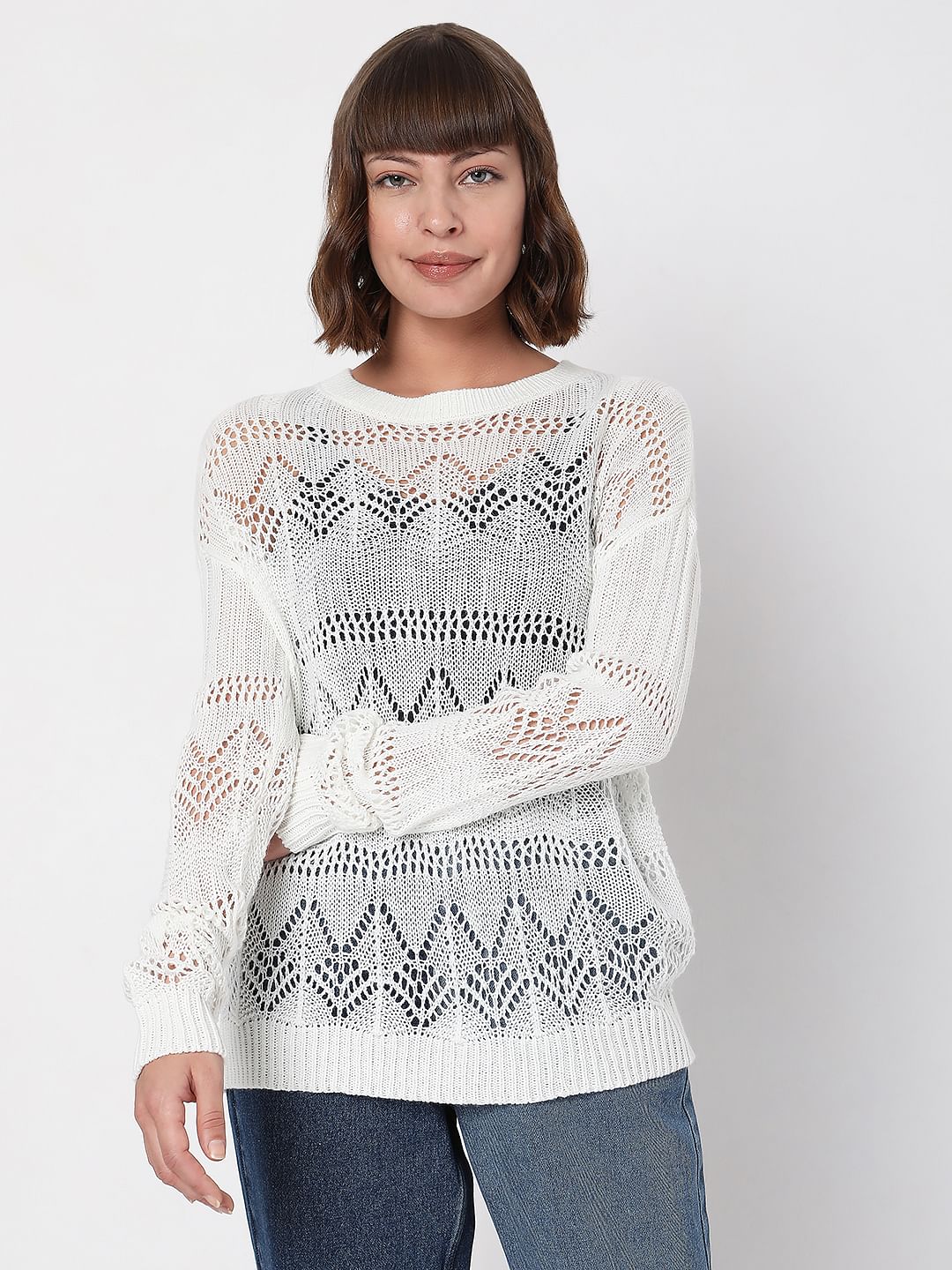 White Lace Sweater