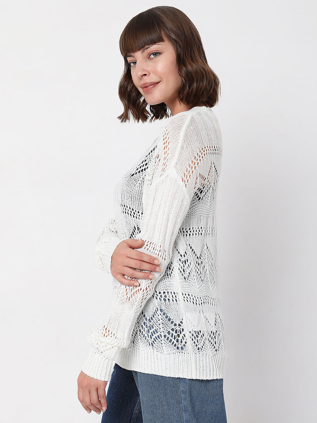 White Lace Sweater