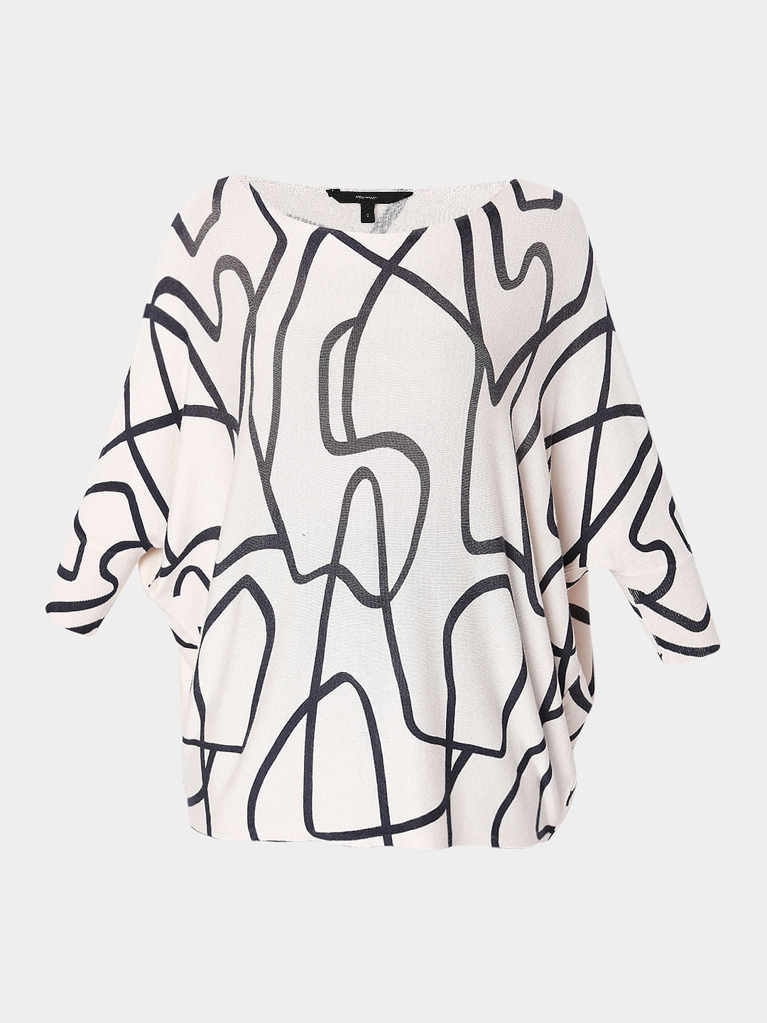 Light Pink Abstract Print Top