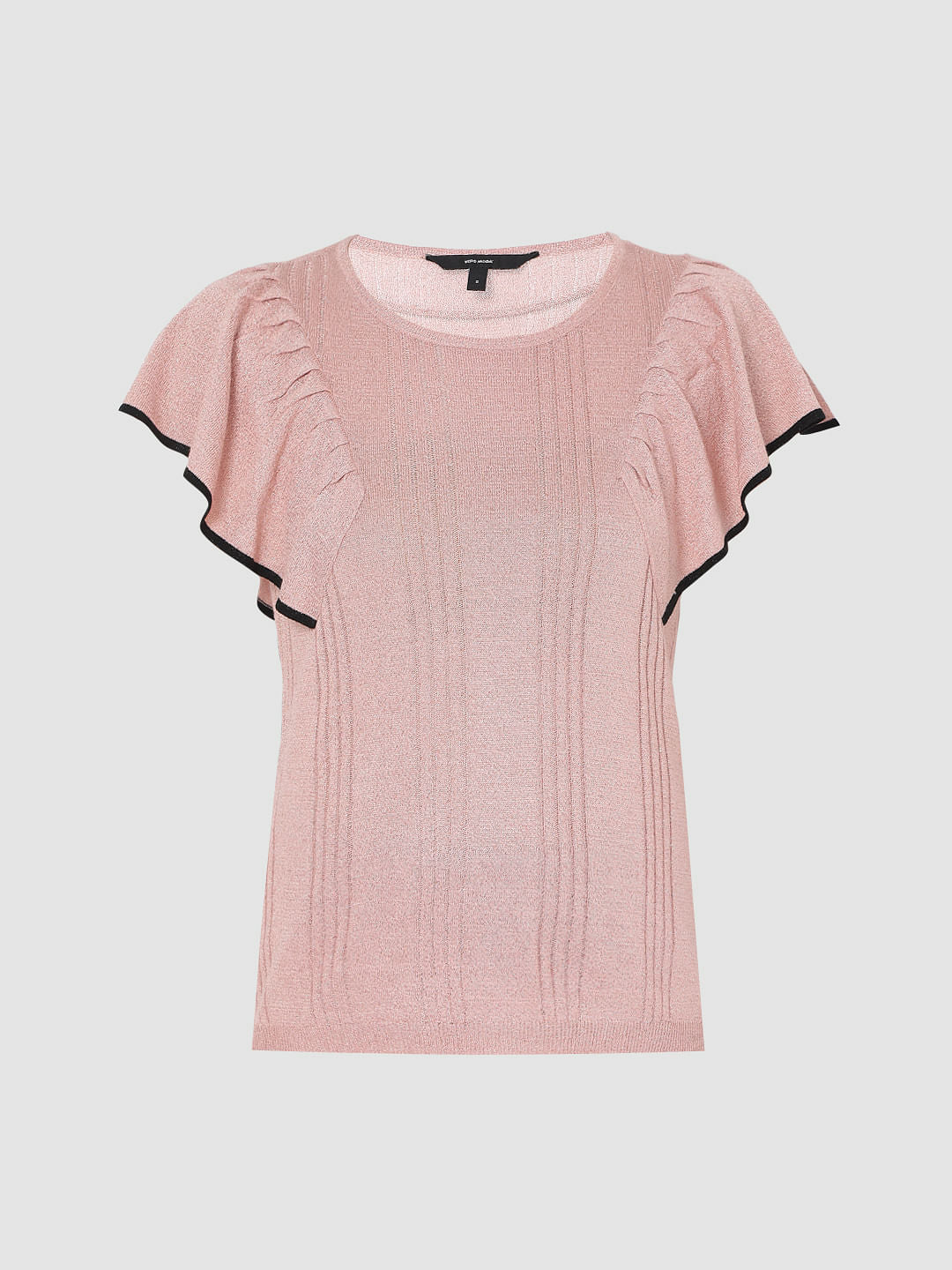 Pink Ruffle Sleeve Top