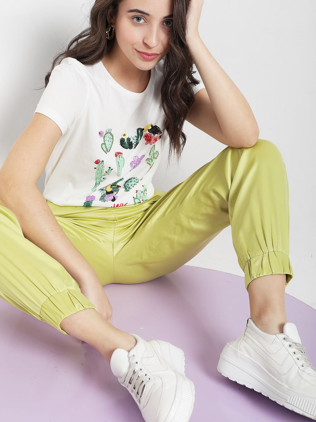 White Graphic Print T-Shirt