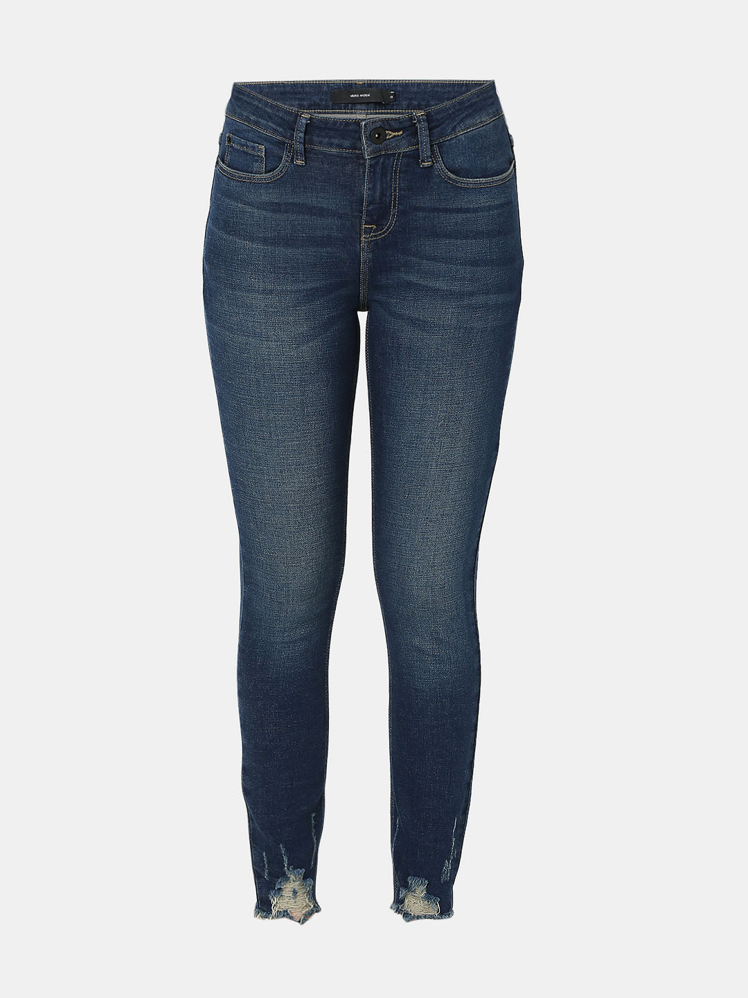 Blue Mid Rise Wendy Skinny Jeans