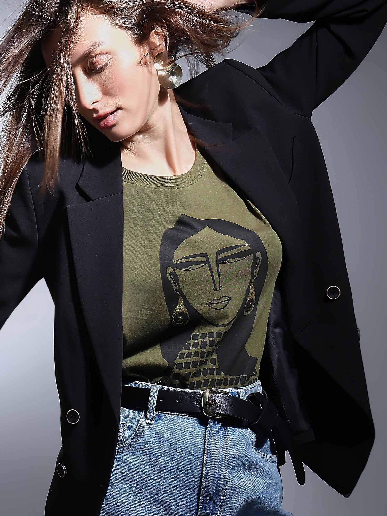 Green Graphic Print T-Shirt