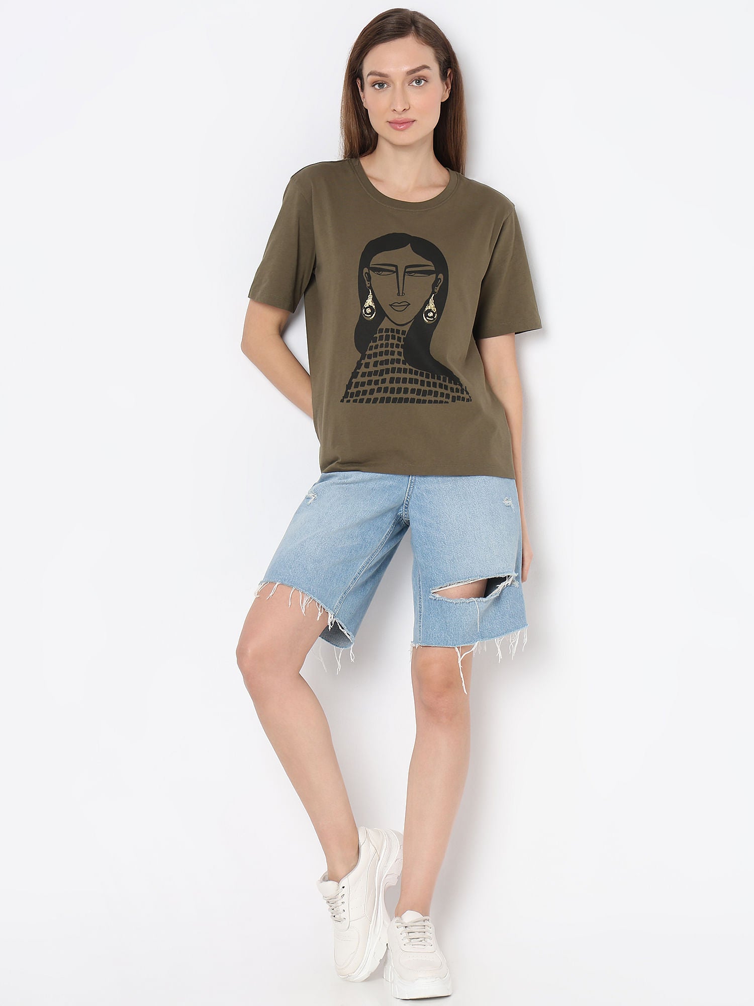 Green Graphic Print T-Shirt