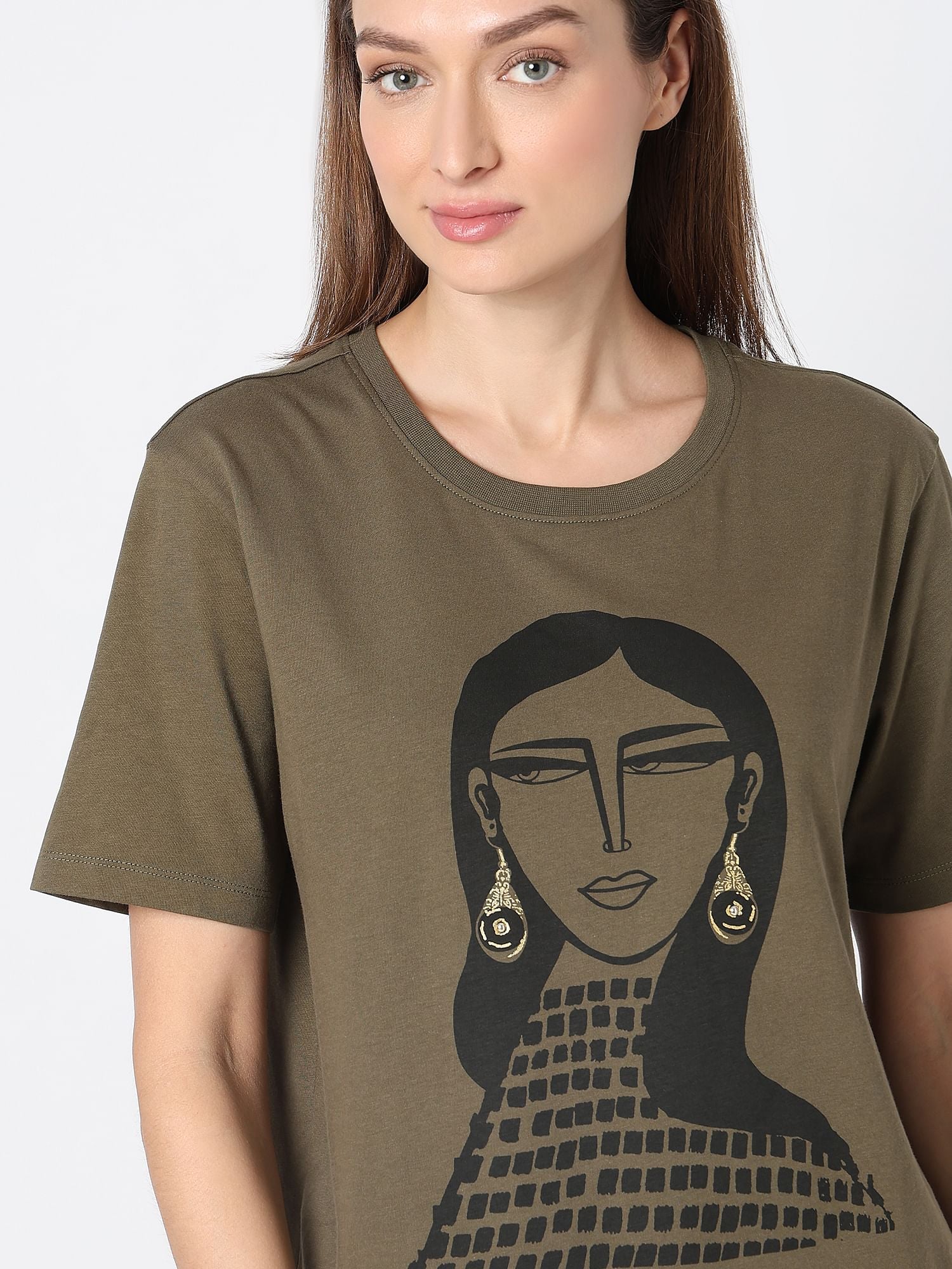 Green Graphic Print T-Shirt