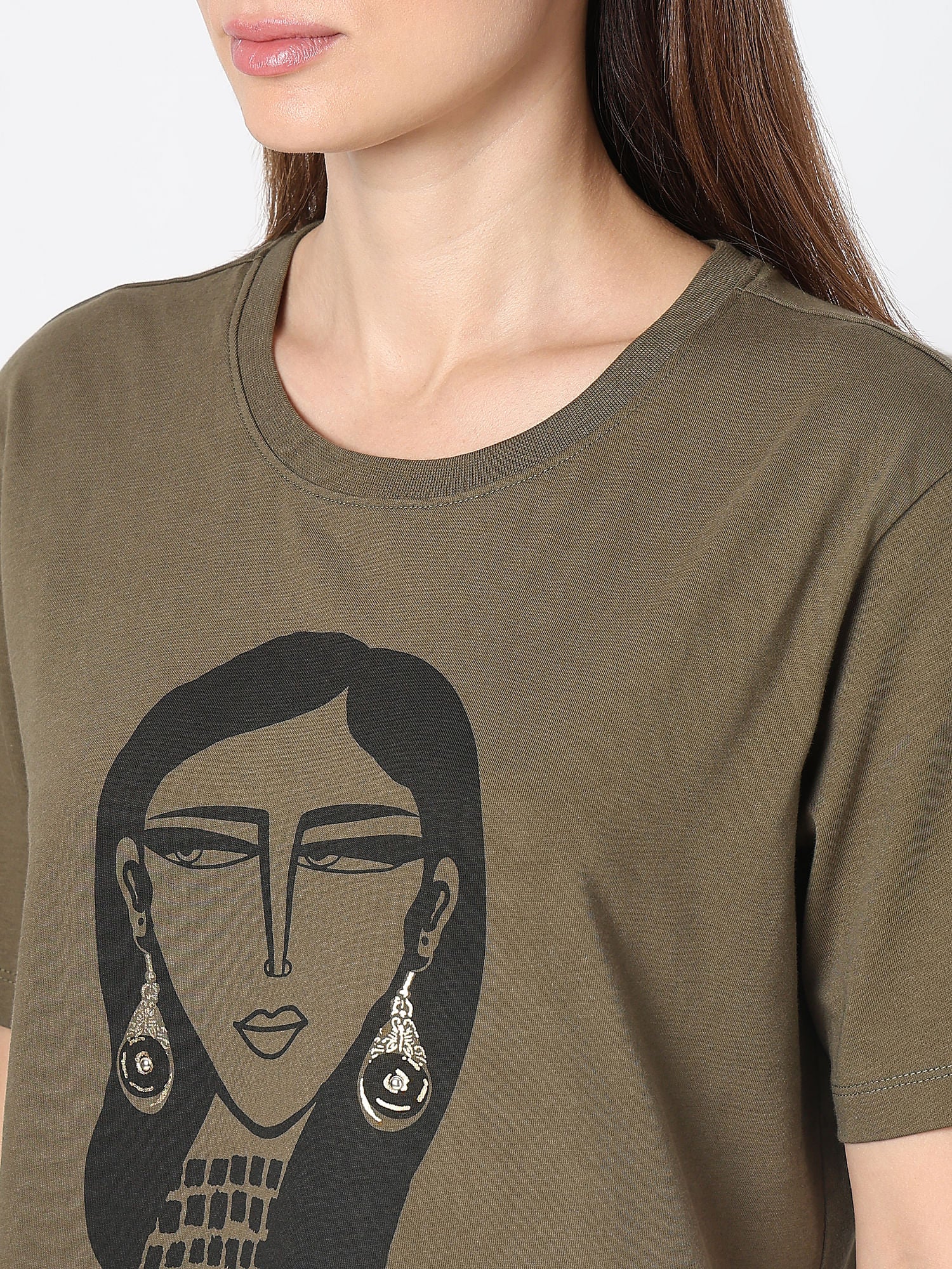 Green Graphic Print T-Shirt